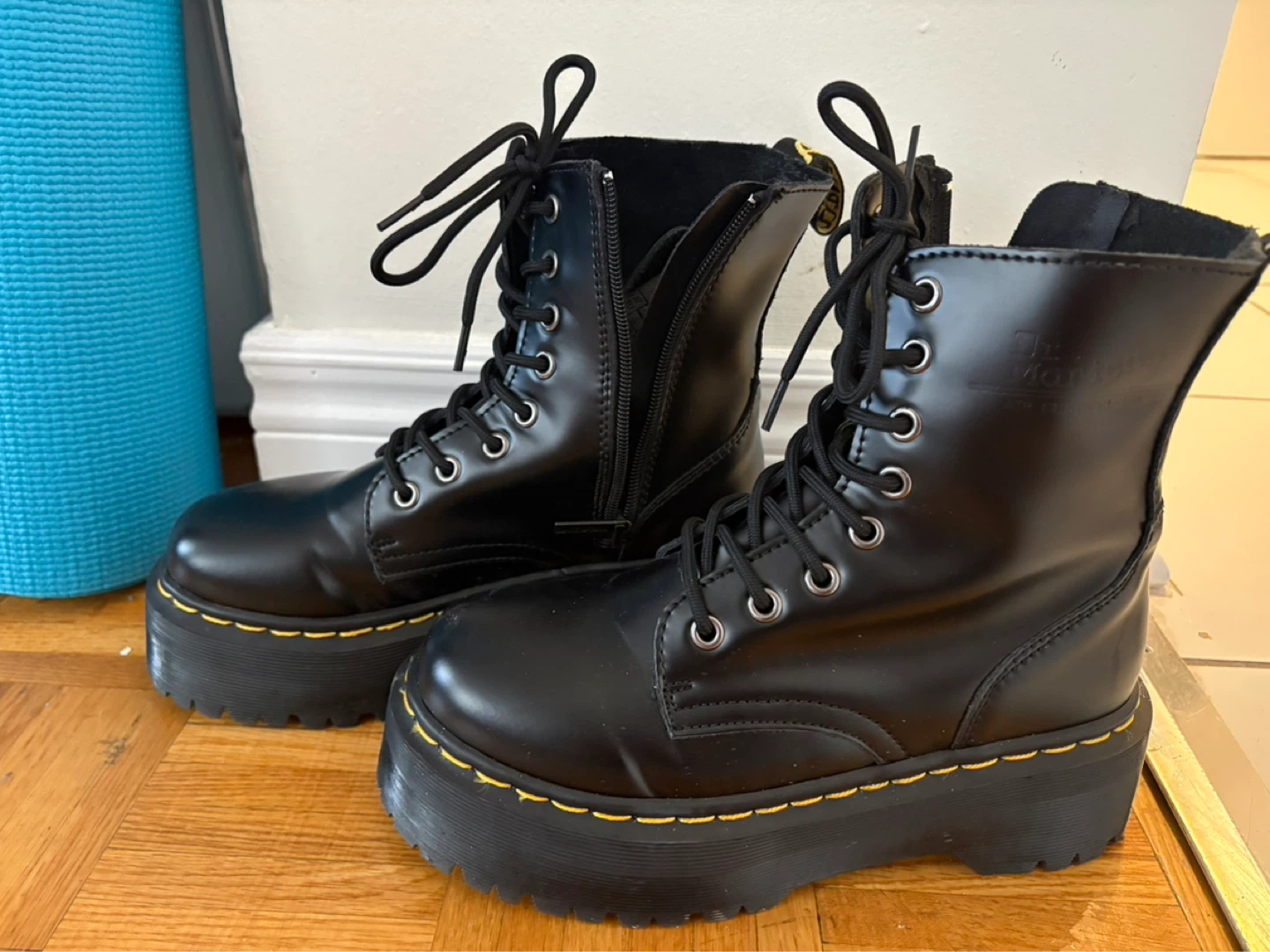Dr. Martens Black Leather Platform Boots