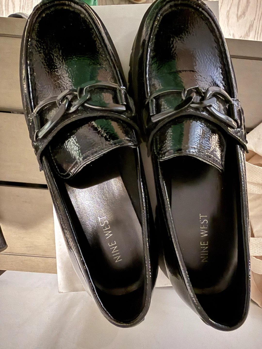 New Nine West Black Patent Loafers - photo 3