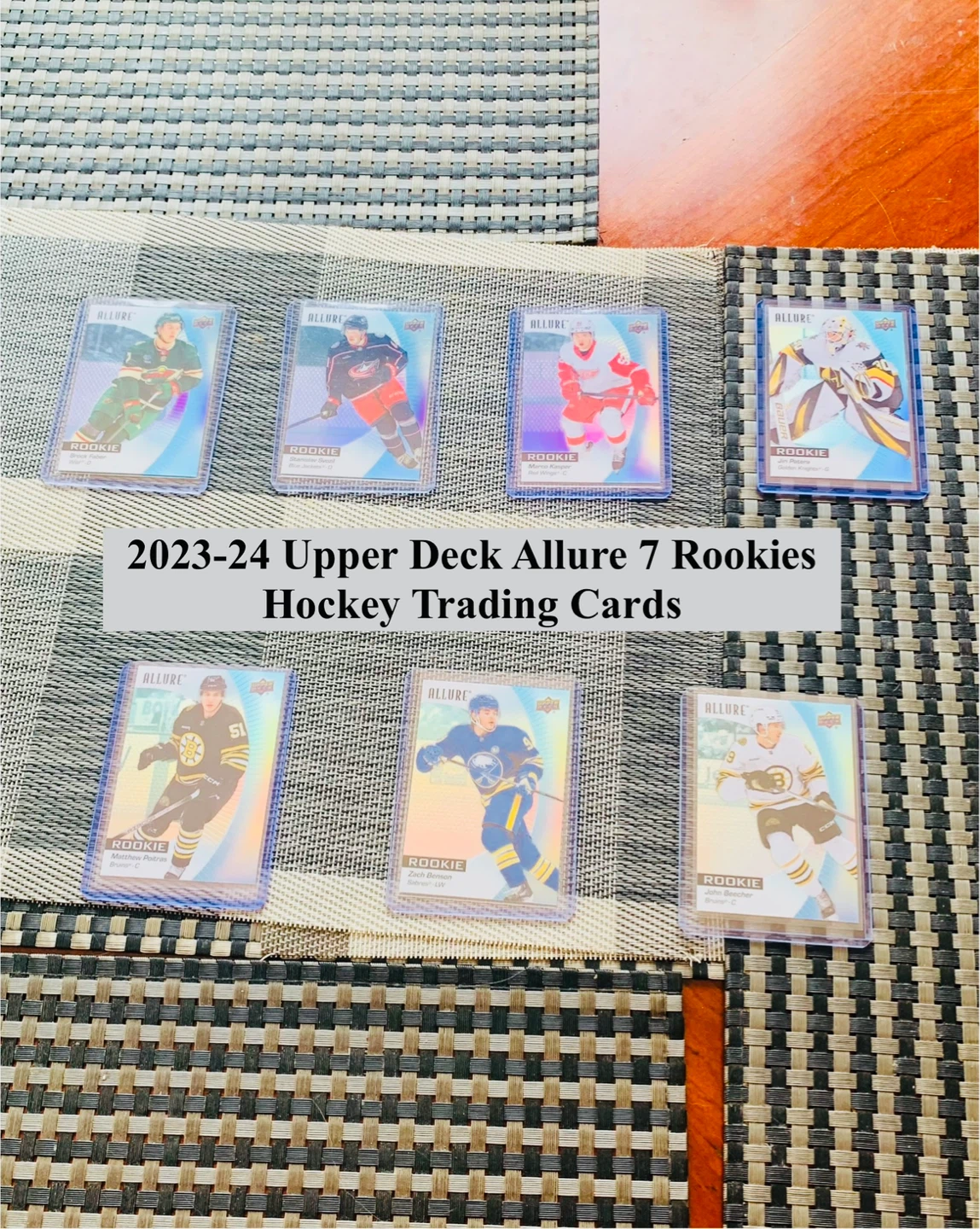 7 Rookies 2023-24 Upper Deck Allure Hockey Trading Cards