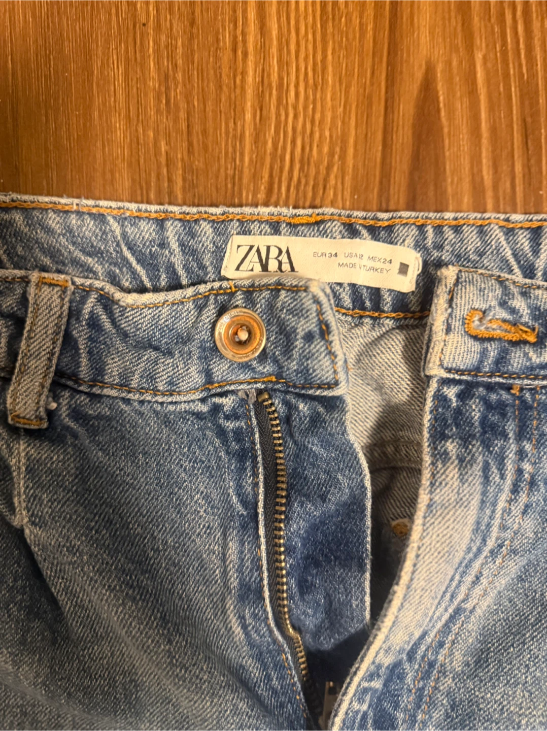 ZARA Blue Denim Jeans - Size EUR 34 - photo 2