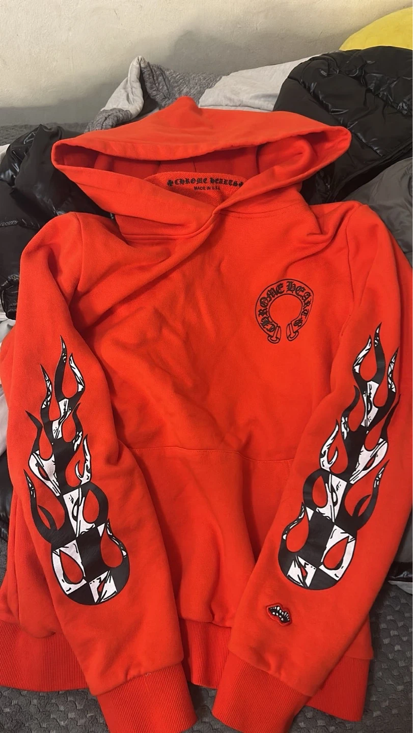 Medium Chrome Hearts Mouth Hoodie (Red)