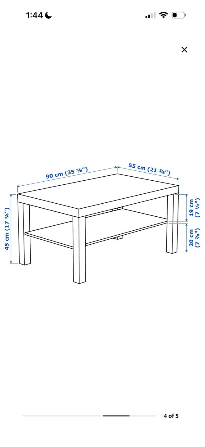 IKEA Coffee Table with Shelf - Dark Brown - photo 3