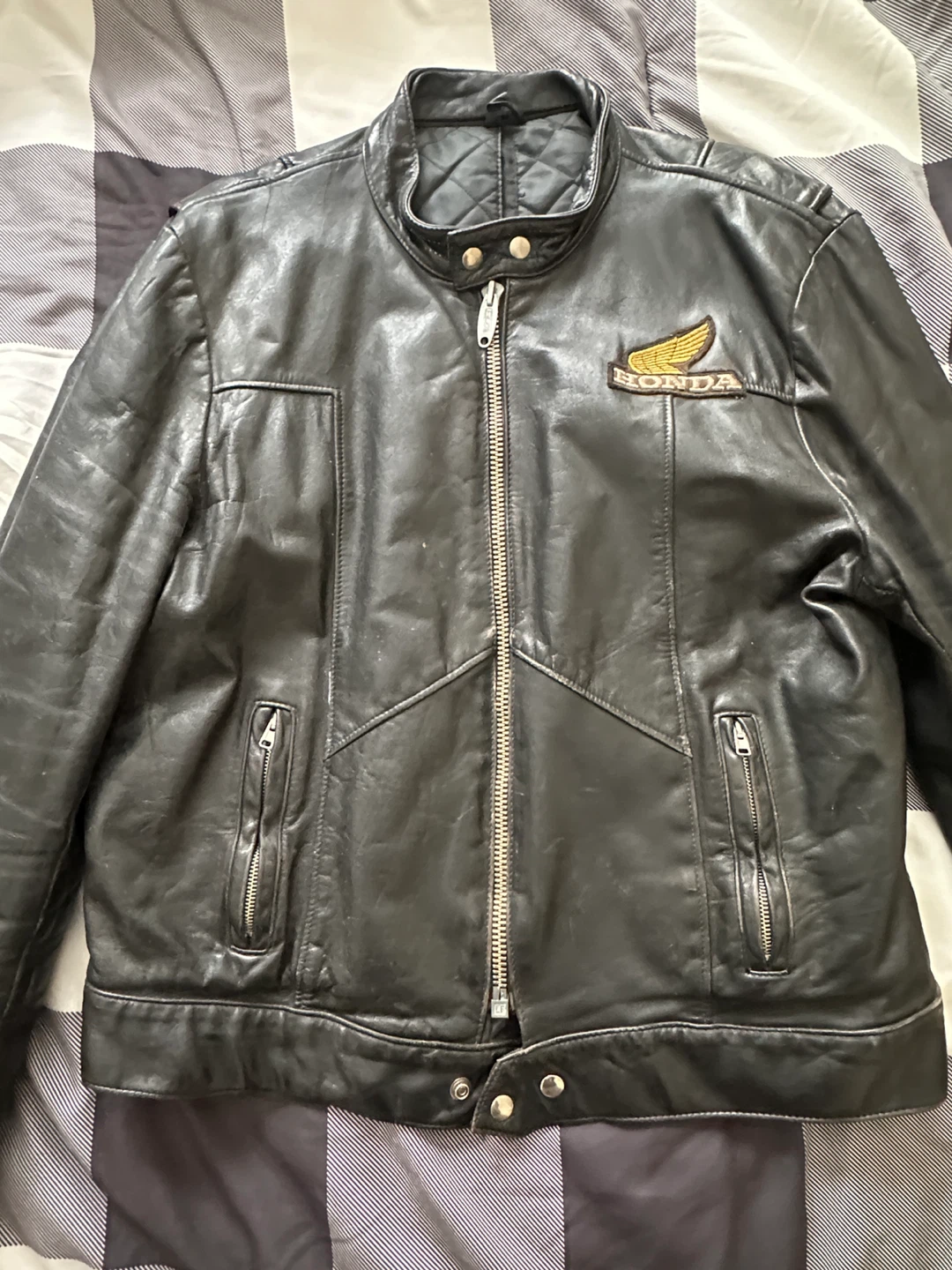 Vintage Honda Leather Motorcycle Jacket - photo 2
