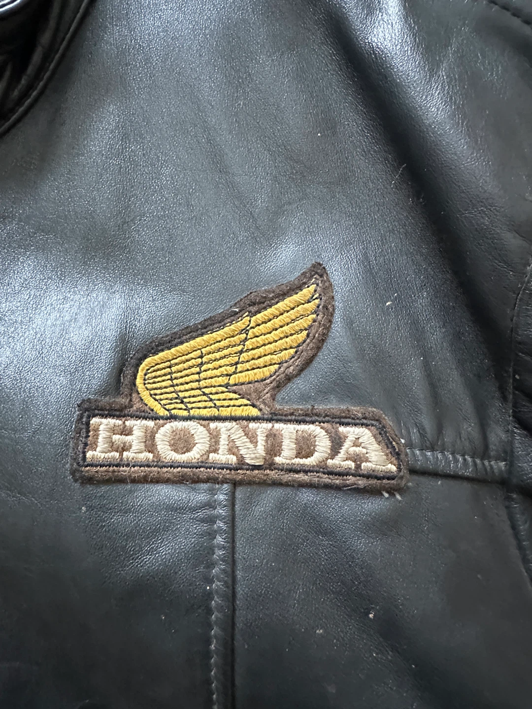 Vintage Honda Leather Motorcycle Jacket - photo 3