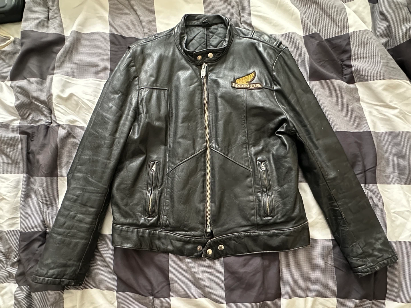 Vintage Honda Leather Motorcycle Jacket