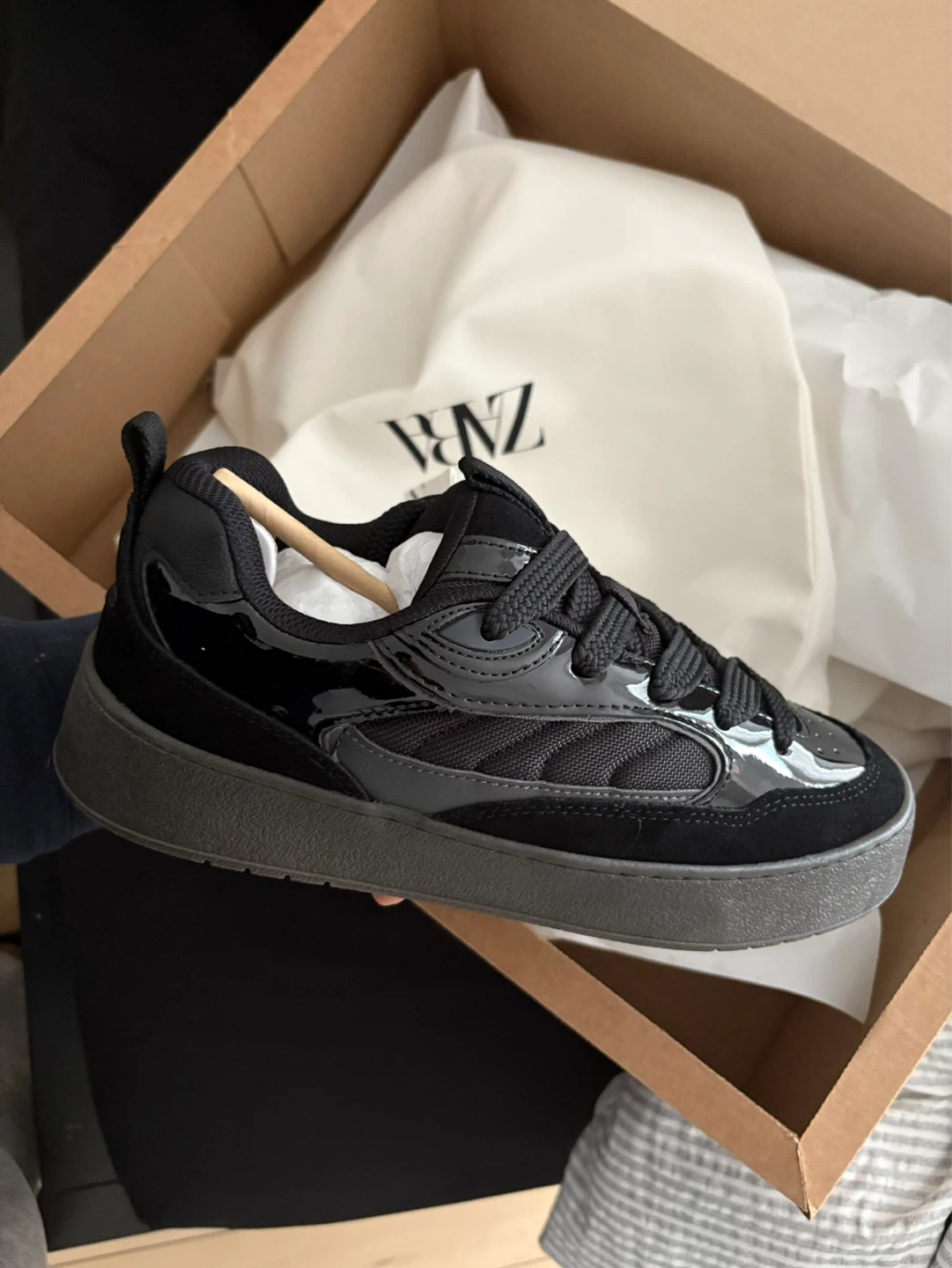ZARA Black Chunky Platform Sneakers Tags intact - photo 3
