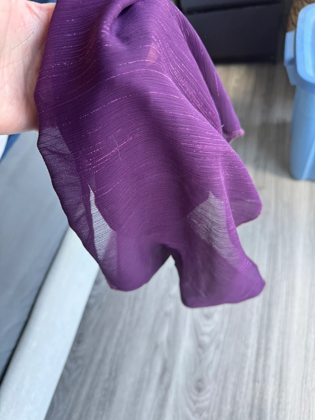 Purple Infinity Scarf with Shimmer - photo 2