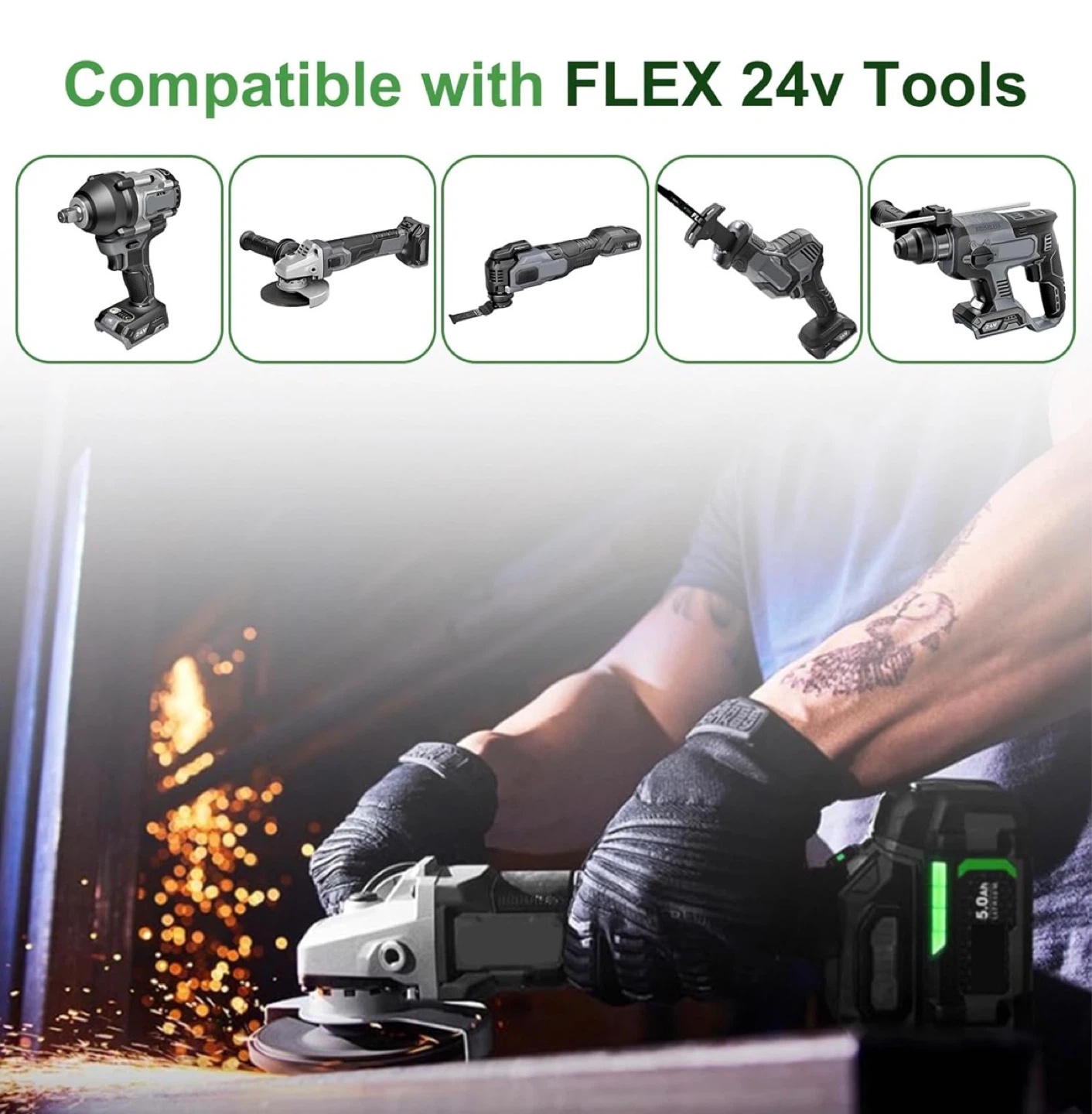 FLEX 24V 6.0Ah Lithium Power Tool Battery - photo 4