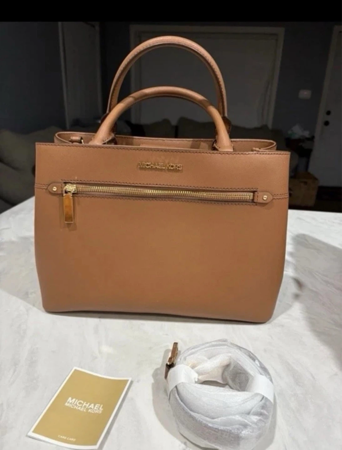 Michael Kors Brown Leather Tote Bag