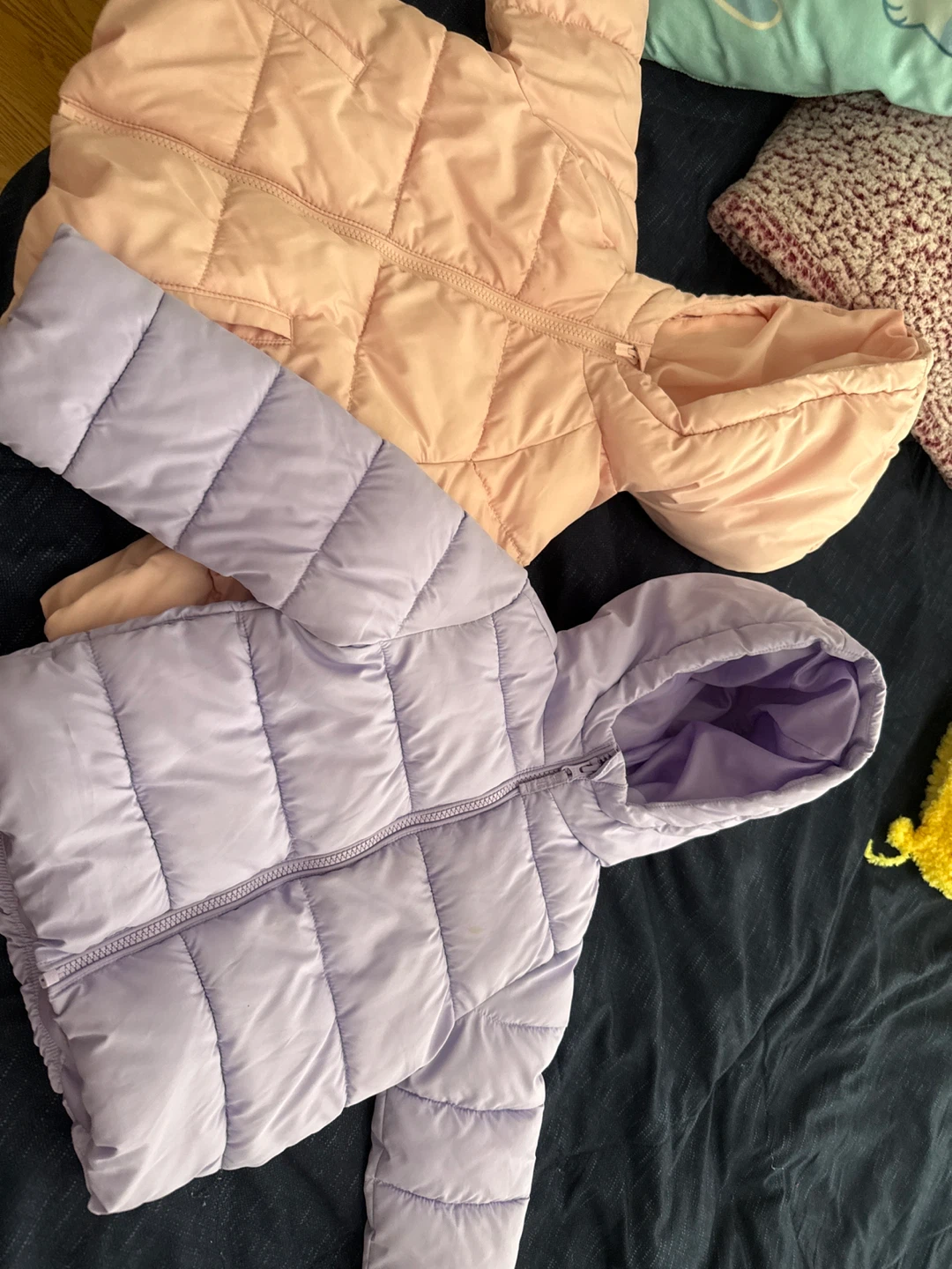 Kids' Puffer Jackets - Pink & Lavender