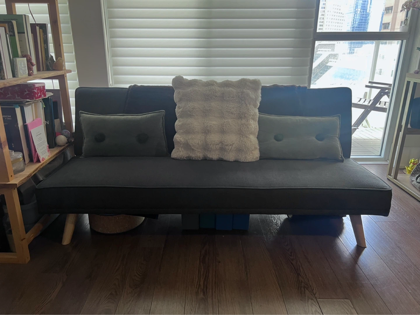 Dark Grey Sofa Bed (Structube)