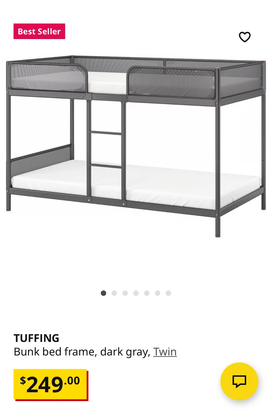 IKEA TUFFING Bunk Bed Frame