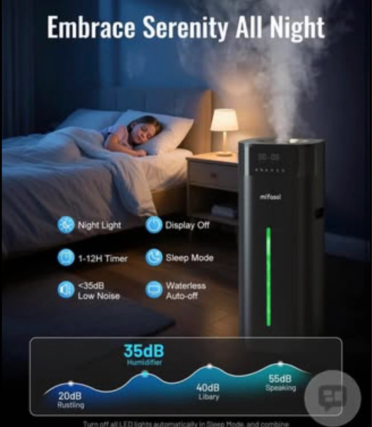 Humidifier Large Room, 5.3Gal/20L Cool and Warm Mist Humidifiers - photo 5