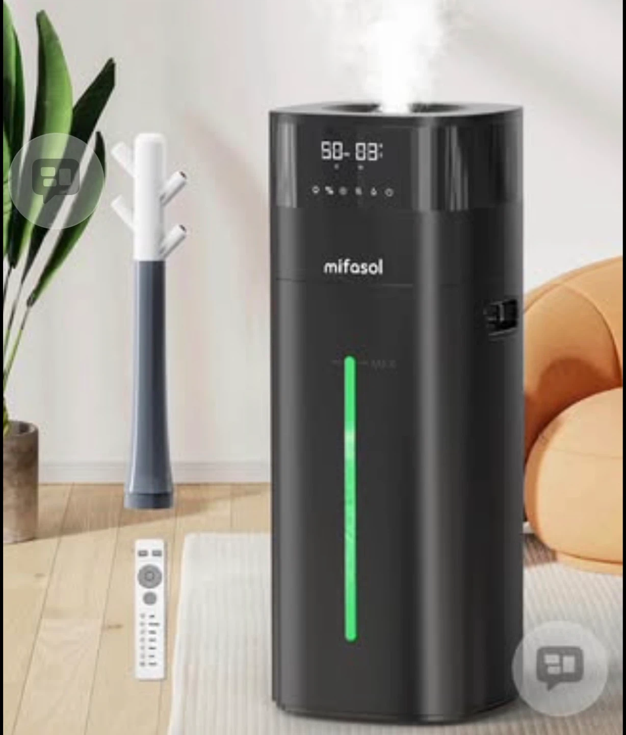 Humidifier Large Room, 5.3Gal/20L Cool and Warm Mist Humidifiers - photo 2