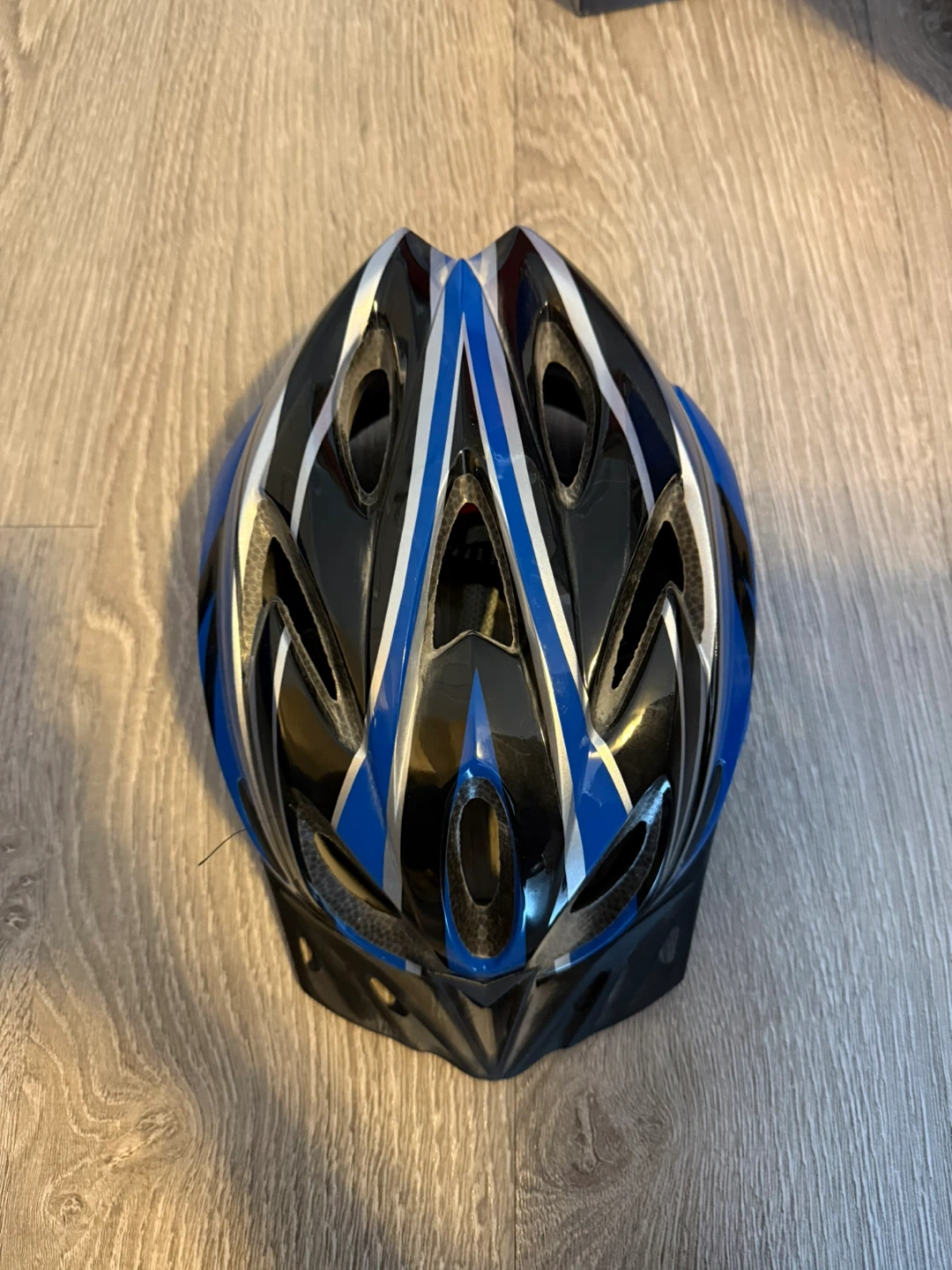 Blue and Black Cycling Helmet