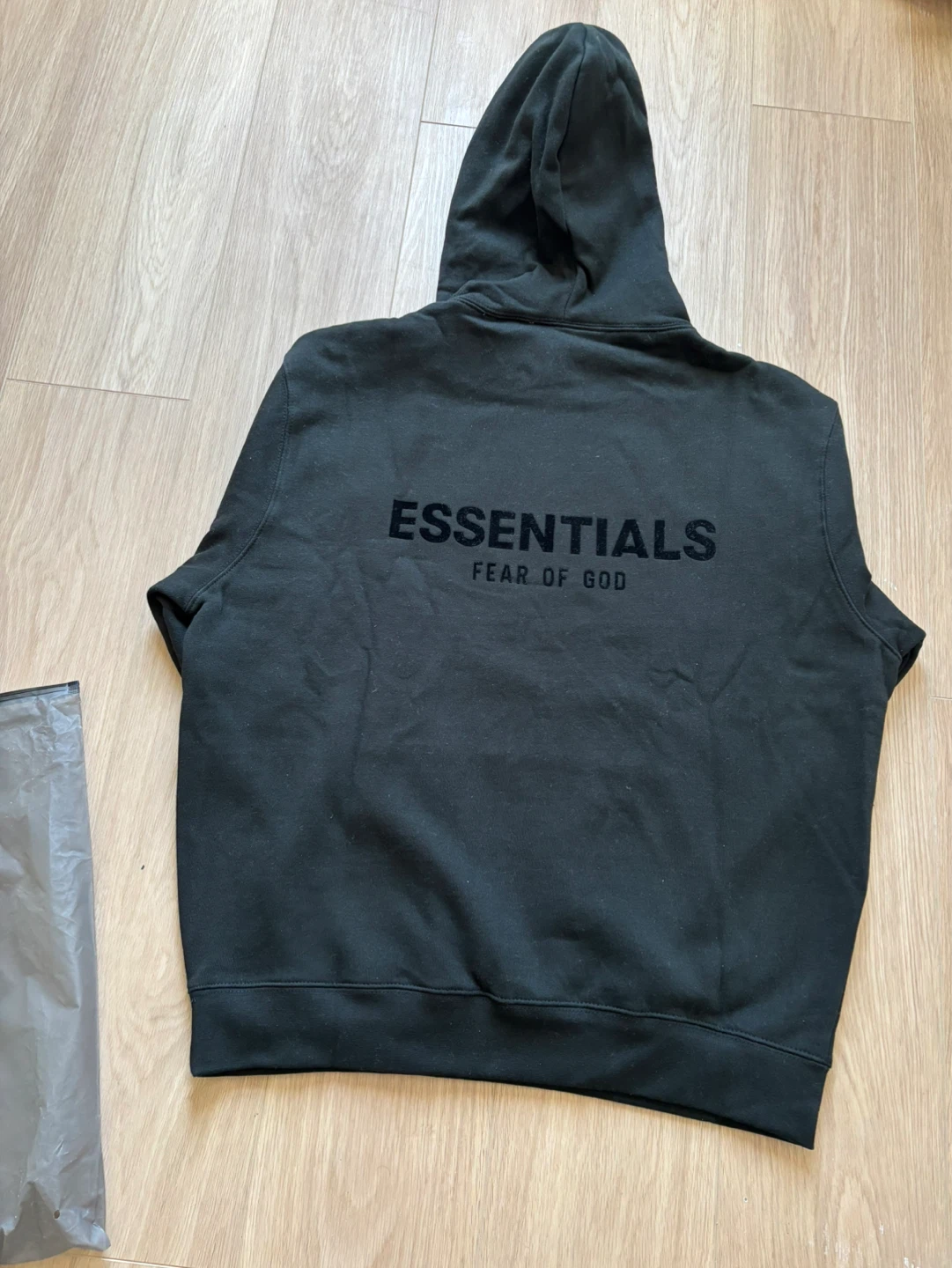 New Fear of God Essentials Hoodie Black with dust bag - photo 4