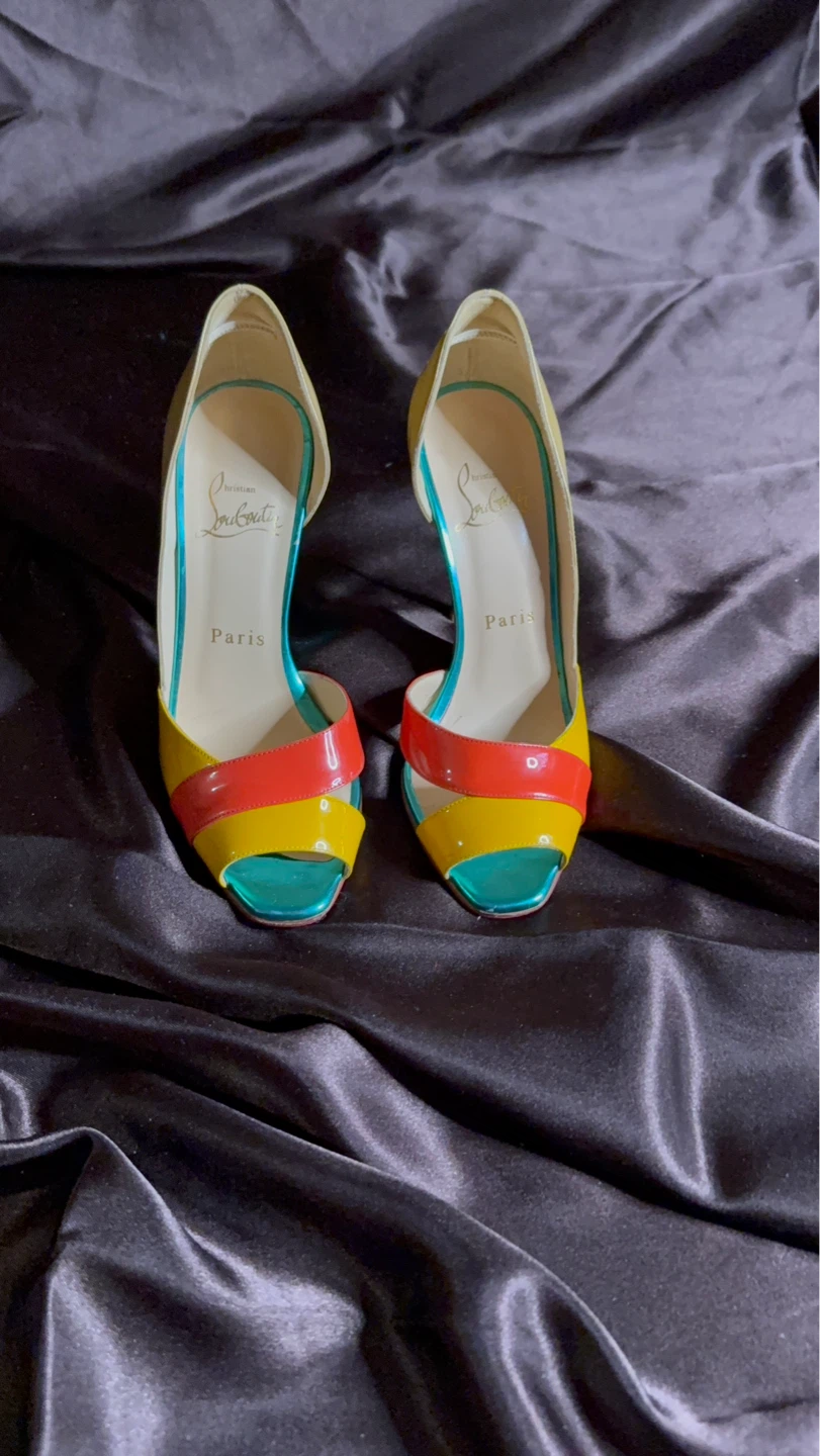 Peep Toe Colorblock Heels - photo 3