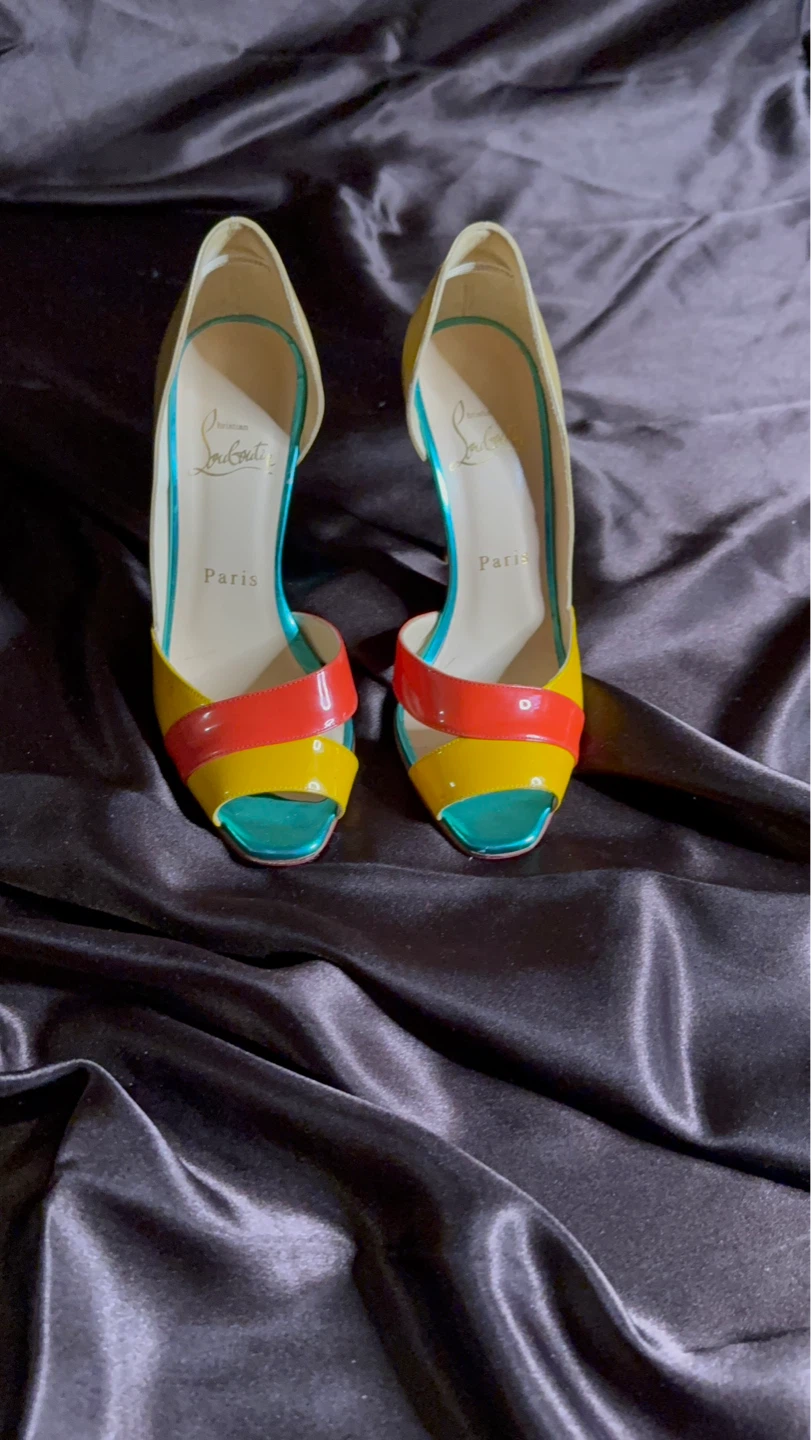 Peep Toe Colorblock Heels - photo 2