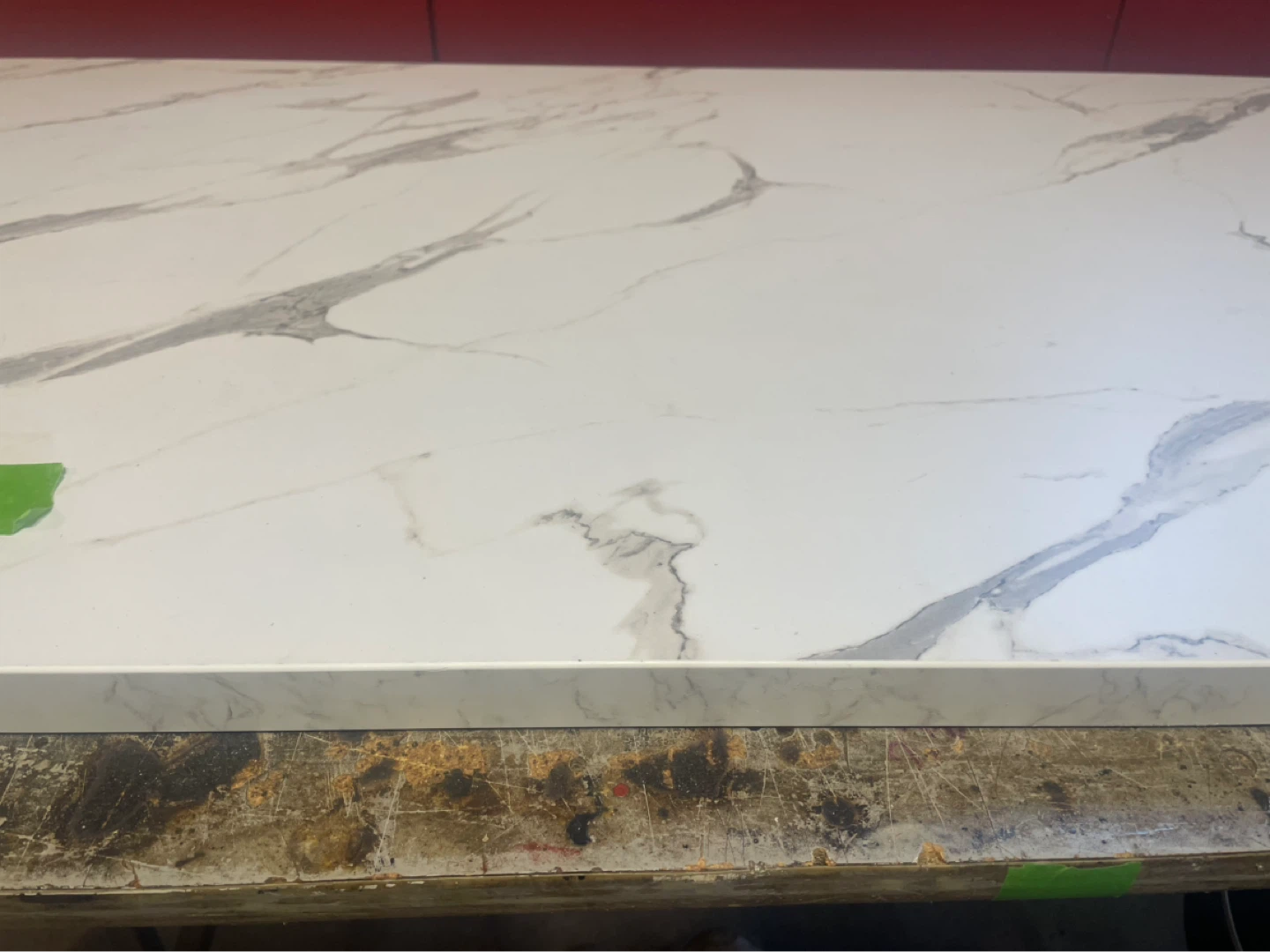 White Marble Effect Countertop Slab