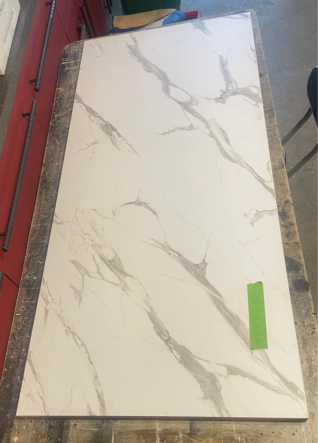White Marble Effect Countertop Slab - photo 2