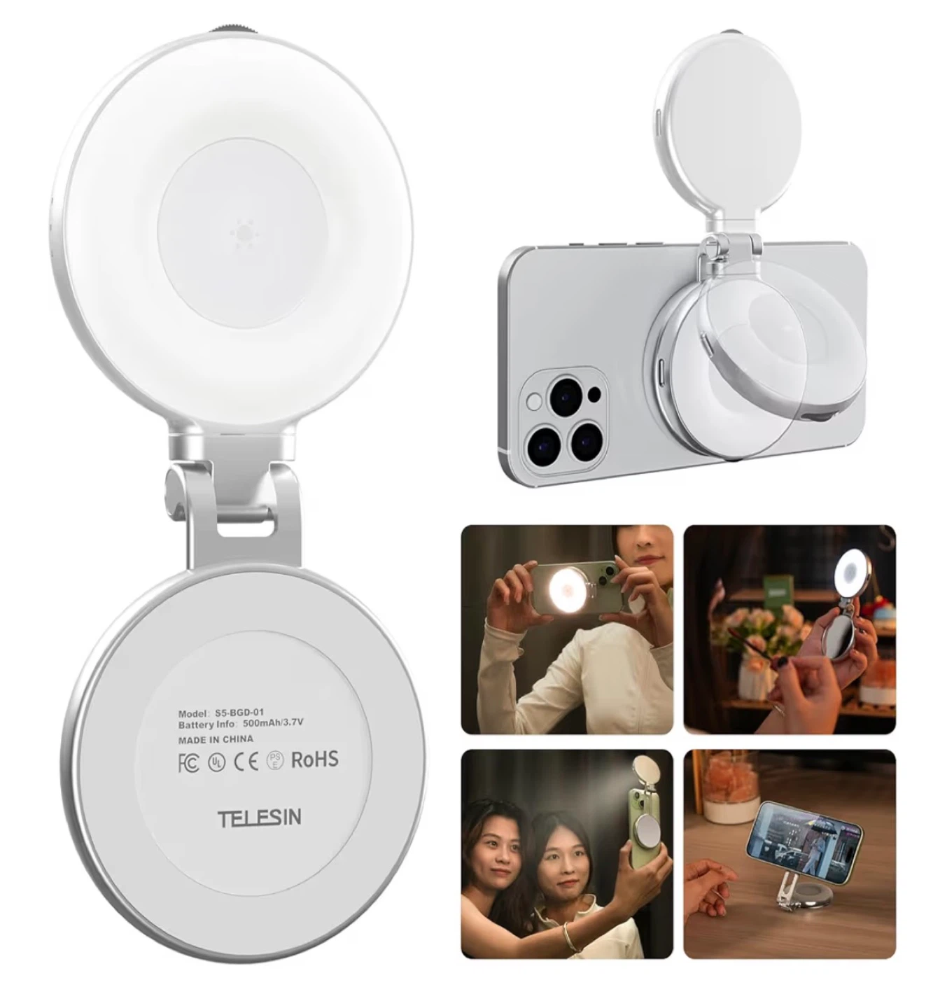 TELESIN Rotatable Fill Light for Phone