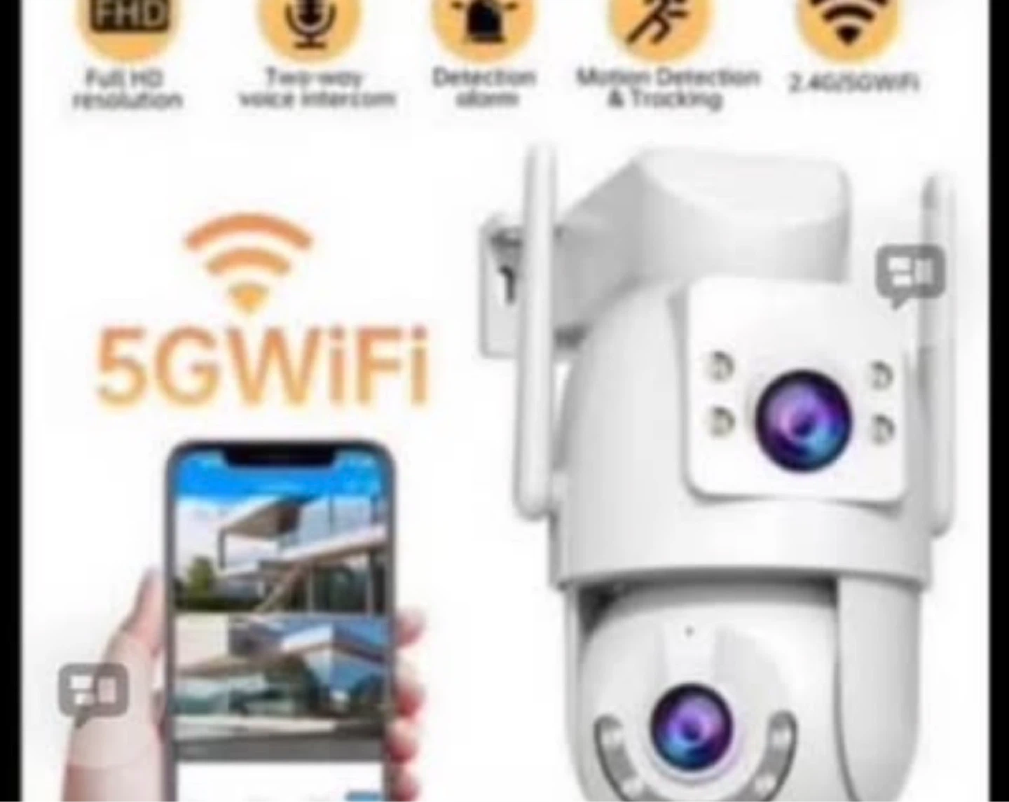 5G WiFi, Full HD, Motion Tracking, and Color Night Vision