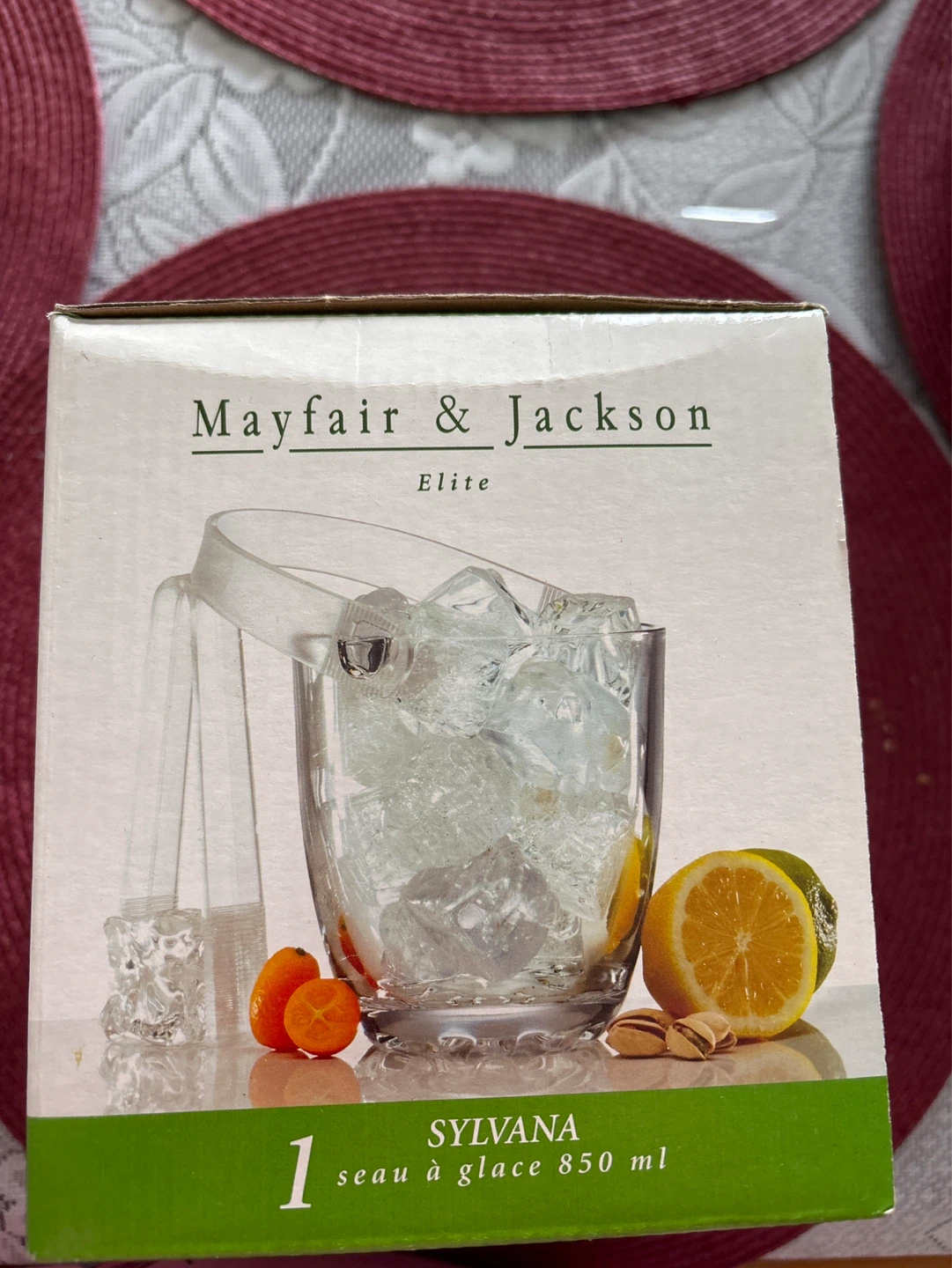 Mayfair & Jackson Elite Sylvana Ice Bucket with Tongs - 850 ml