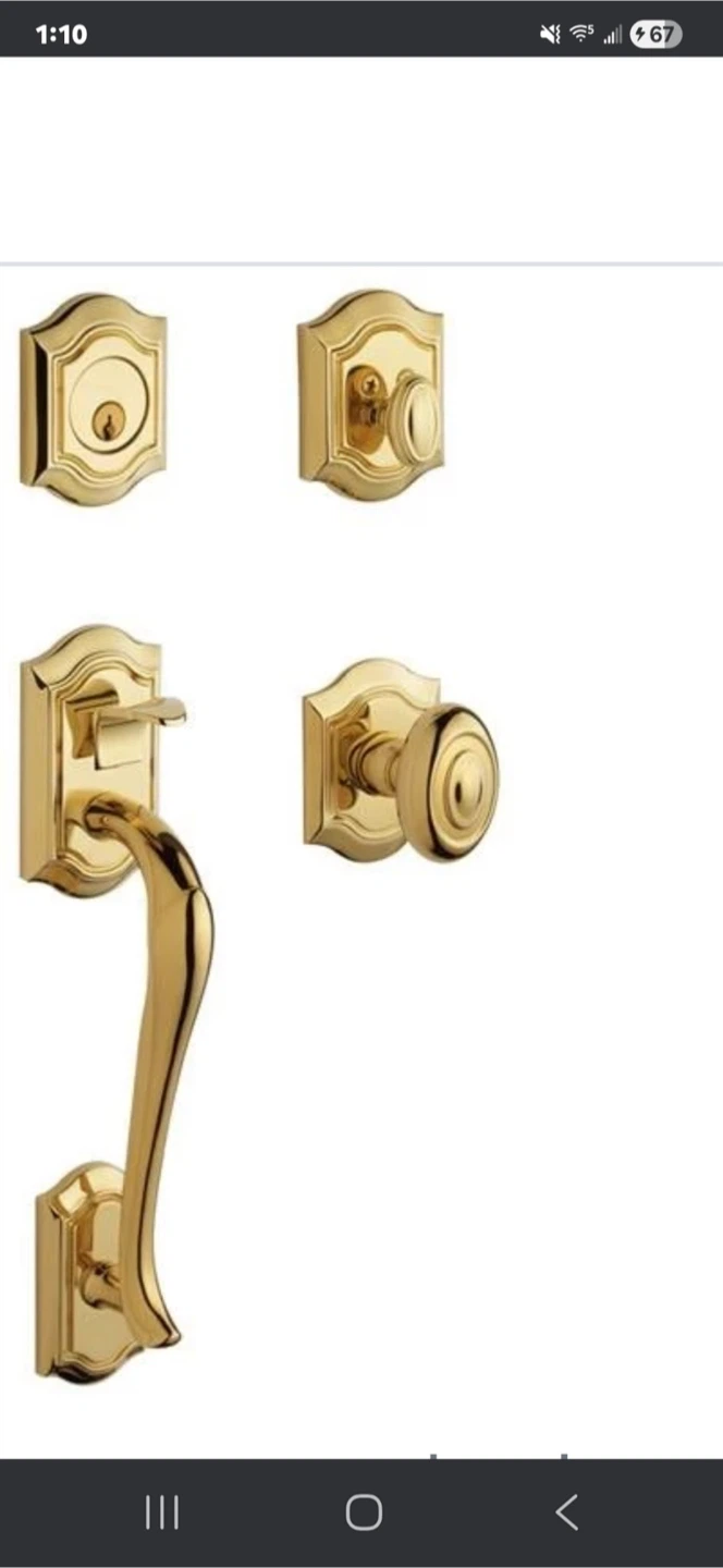Baldwin Brass Door Knob and Lock Set - photo 3