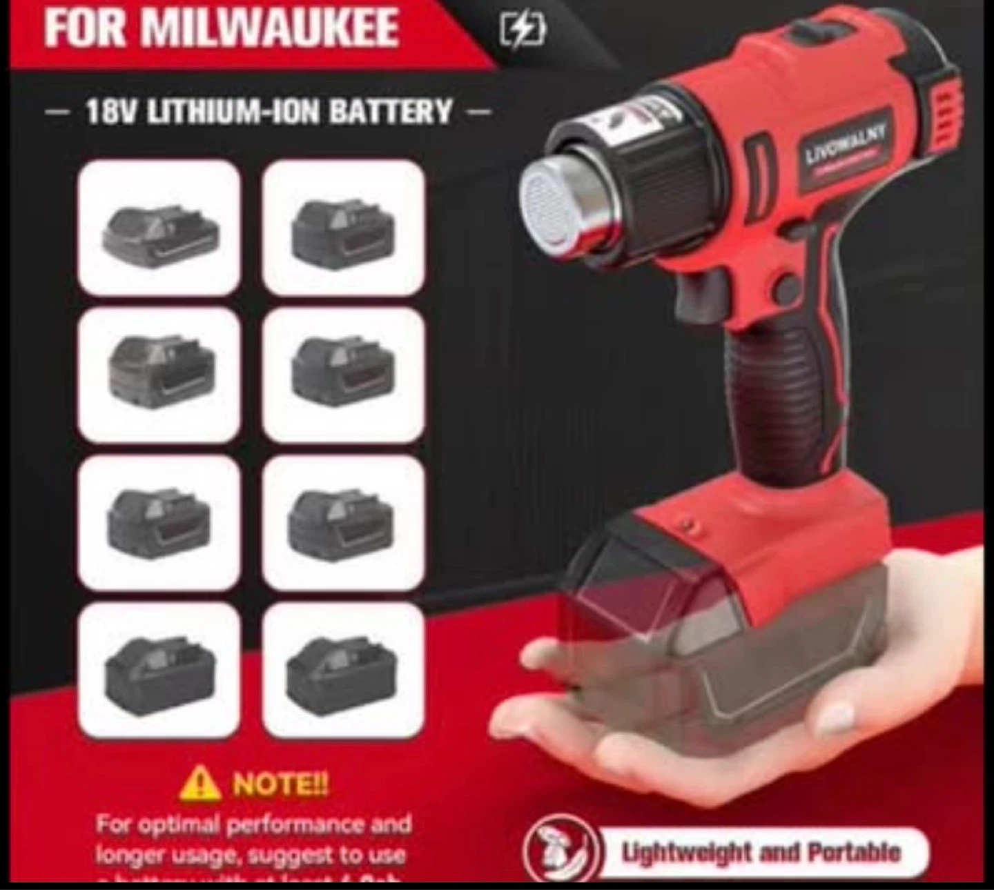 LivoWalny Cordless Heat Gun Kit - photo 5