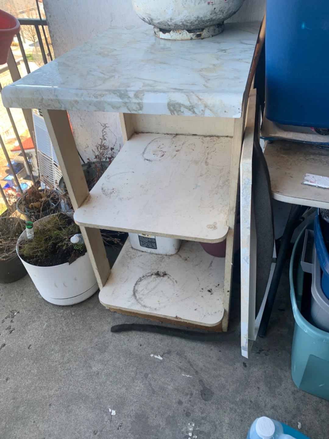 Small Side Table with Marble Top