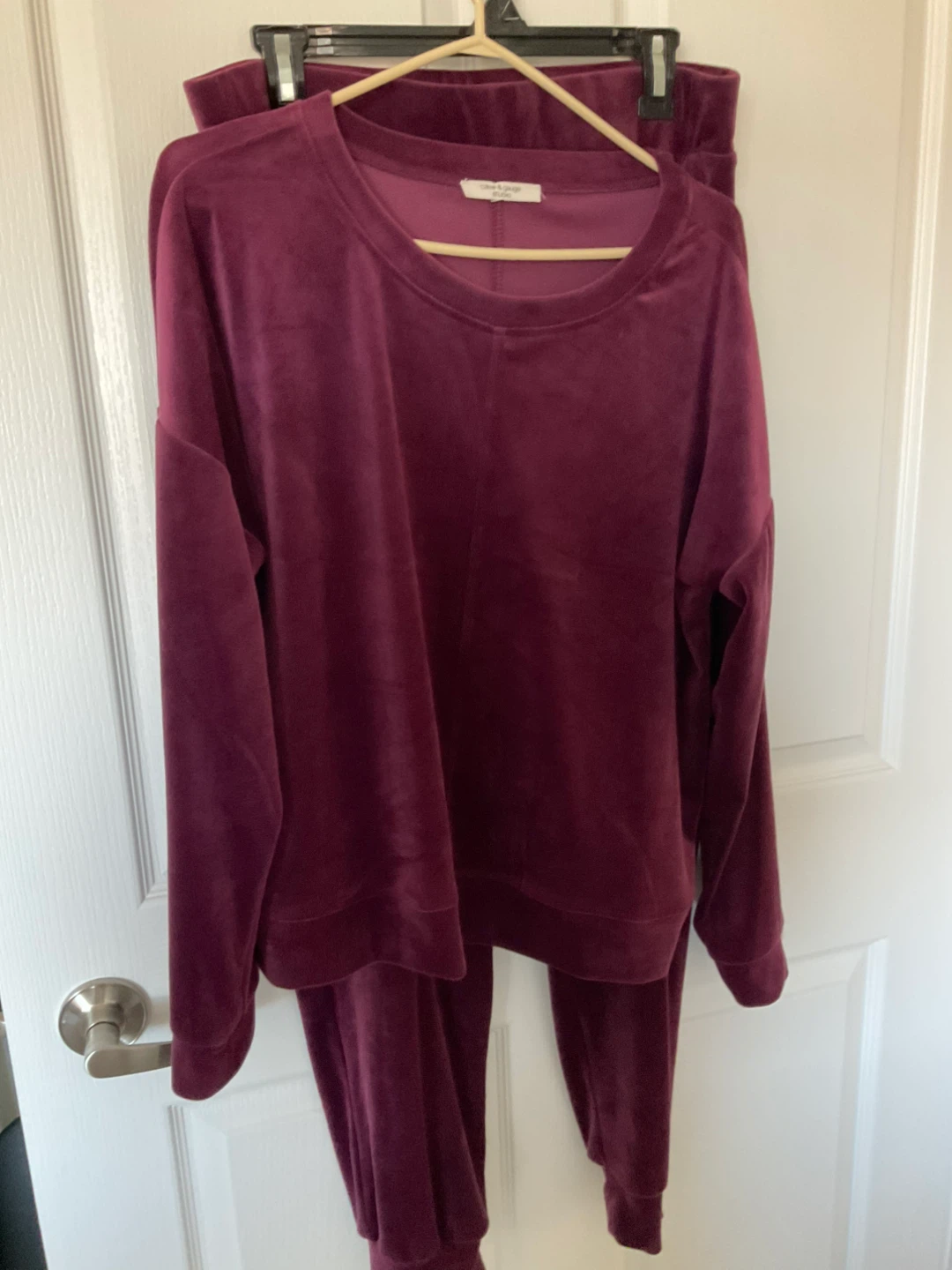 Velour Jogger Set - Plum