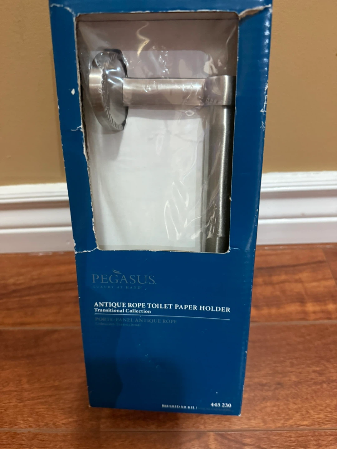 Pegasus Antique Rope Toilet Paper Holder - Brushed Nickel