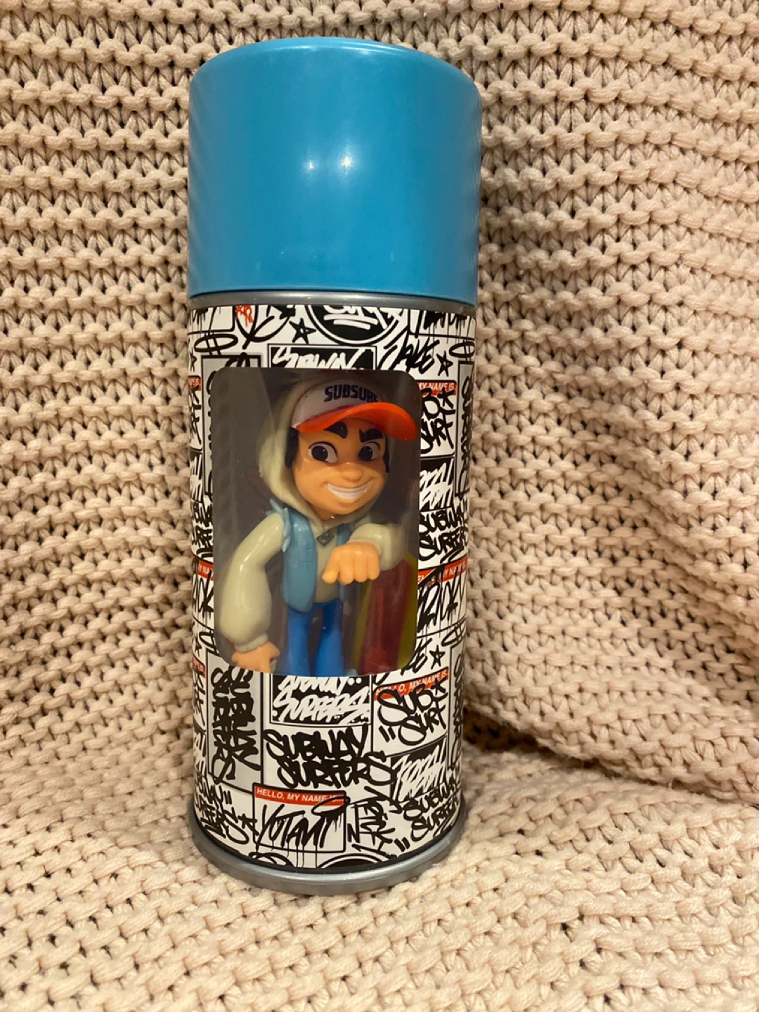 Subway Surfers Action Figure in Spray Can Container