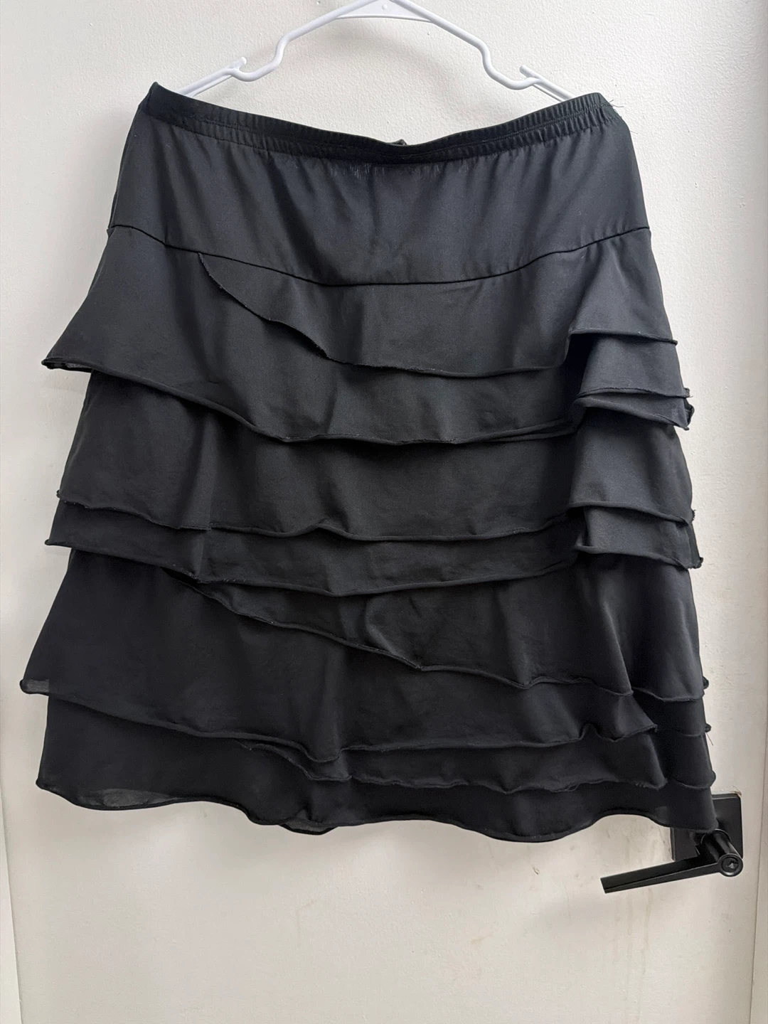 Zac & Rachel Black Tiered Ruffle Skirt - Size L - photo 2