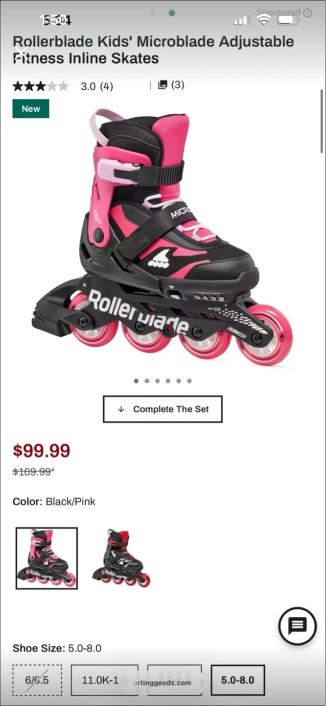 Rollerblade Skates - Black/Pink