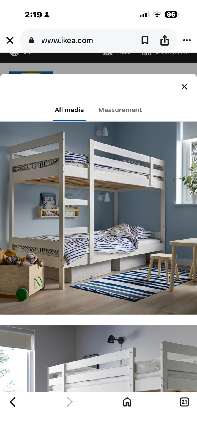 White IKEA Bunk Bed - photo 4