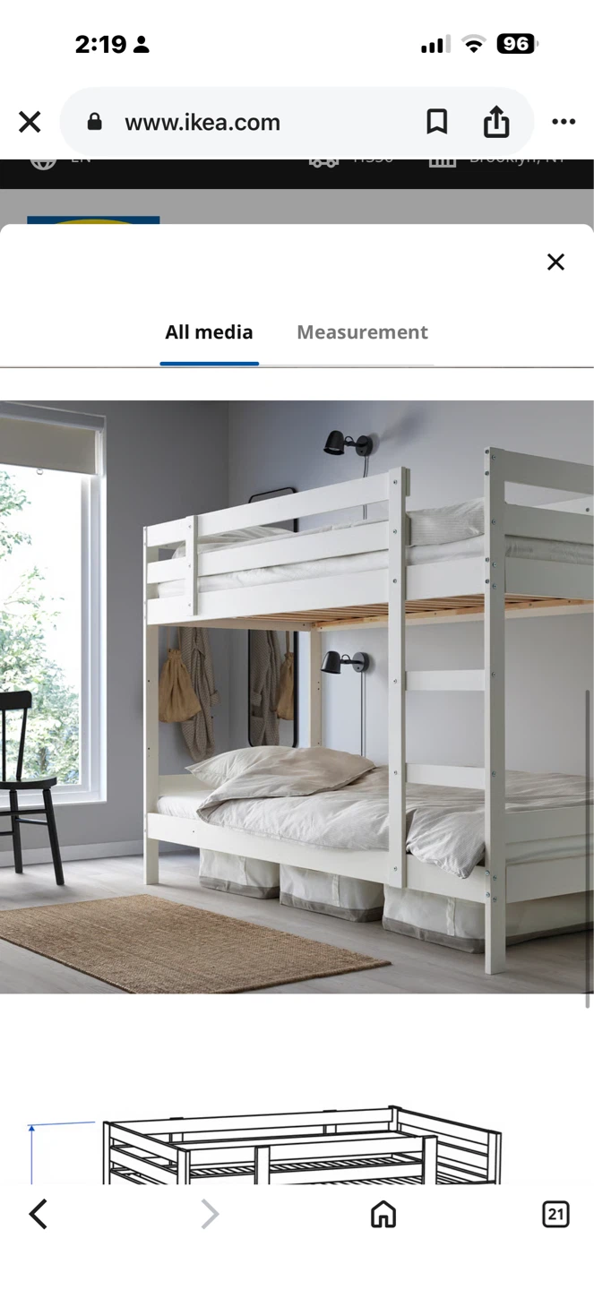 White IKEA Bunk Bed - photo 5