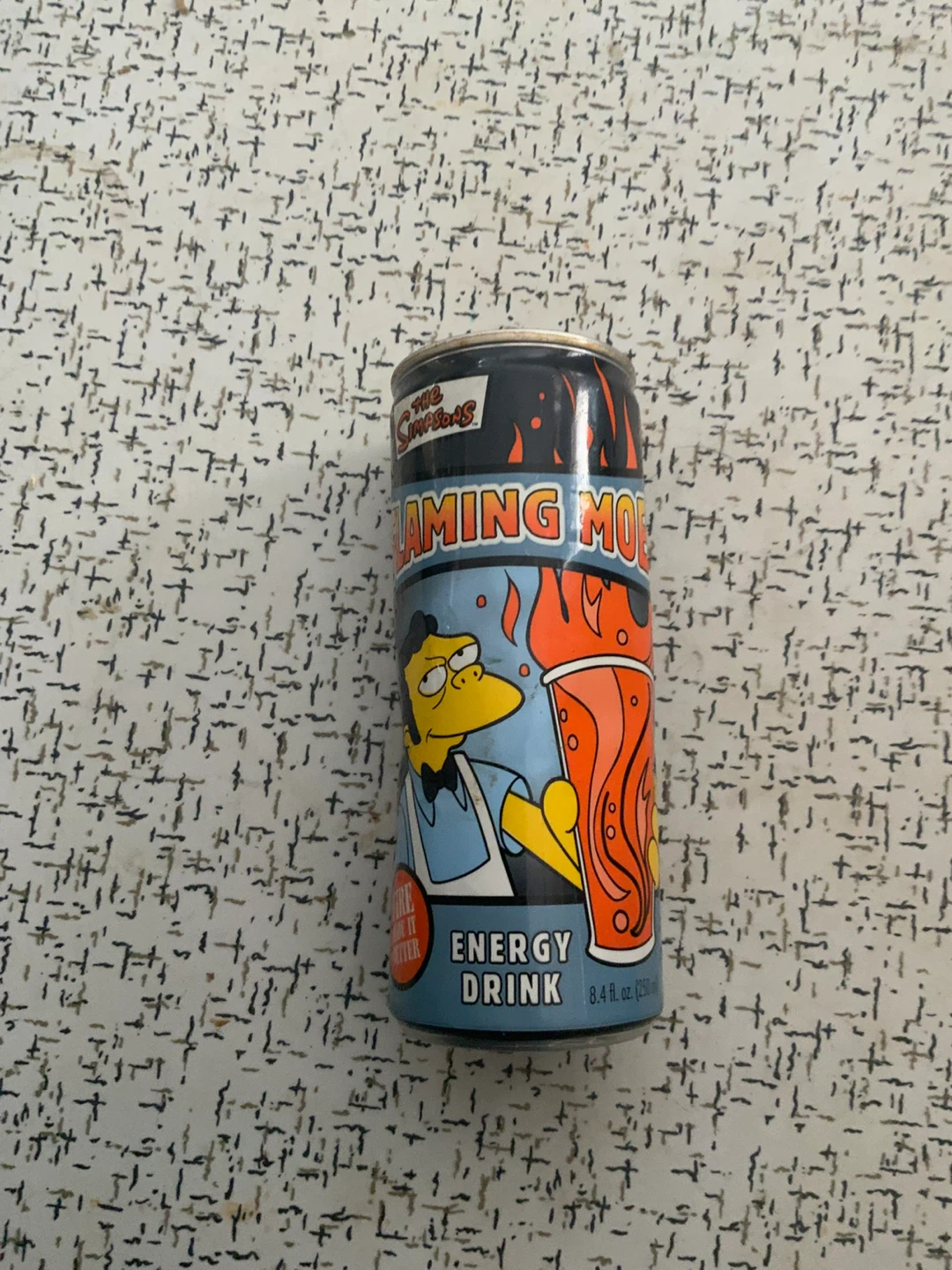 The Simpsons Flaming Moe Energy Drink Can