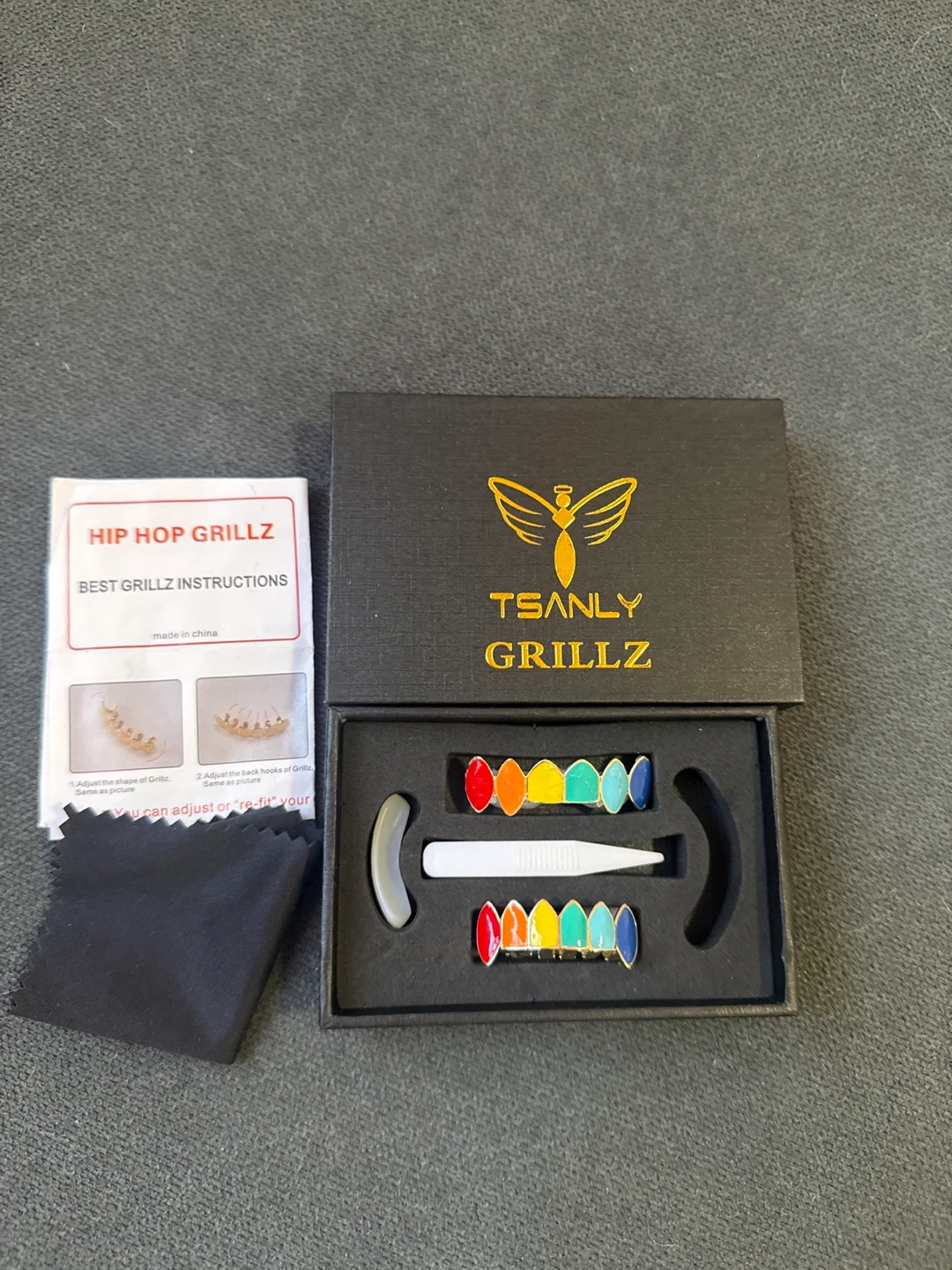 TSANLY Grillz Rainbow Top and Bottom Teeth Set - photo 2