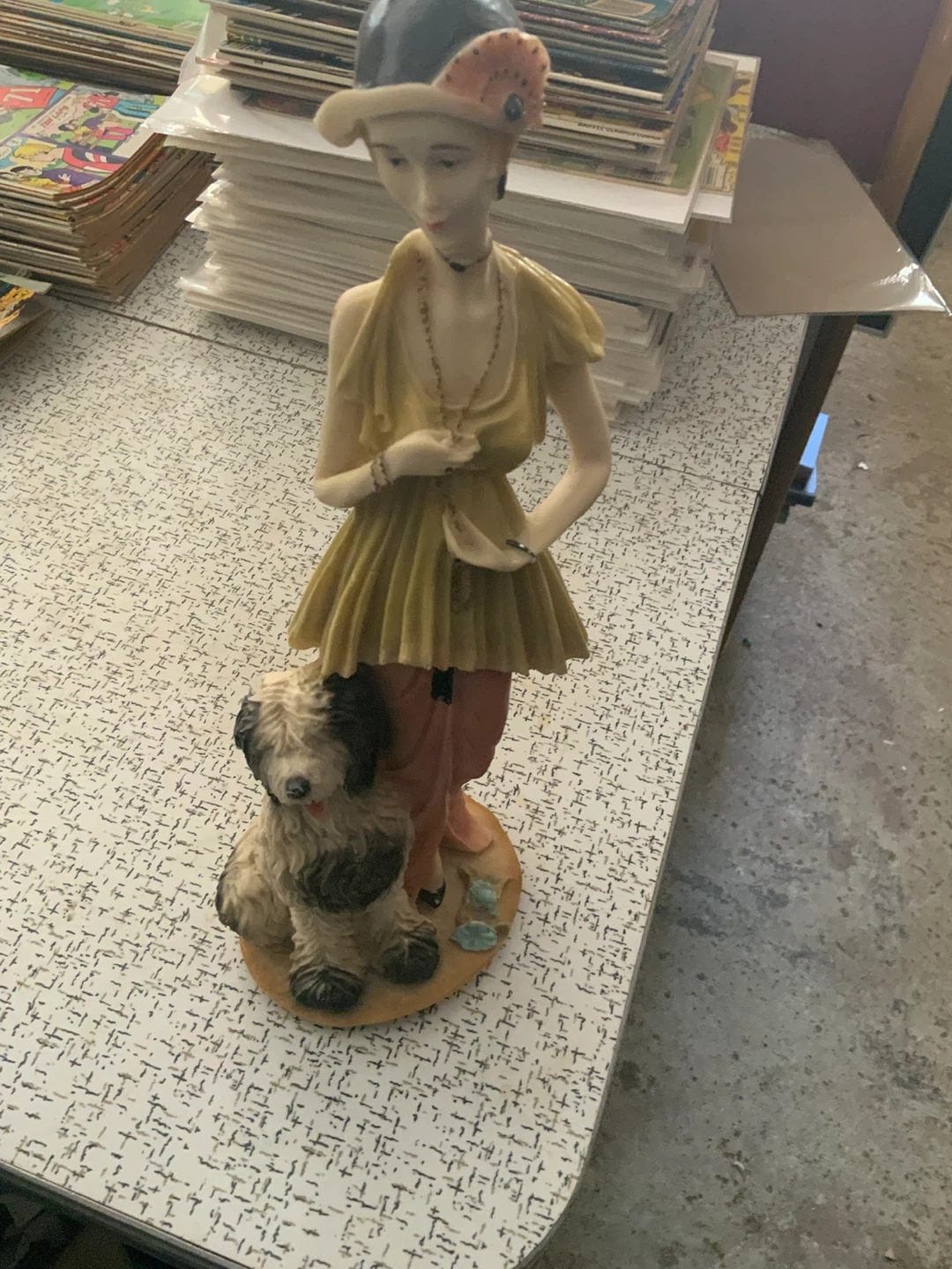 Vintage Figurine of Woman and Dog - photo 2