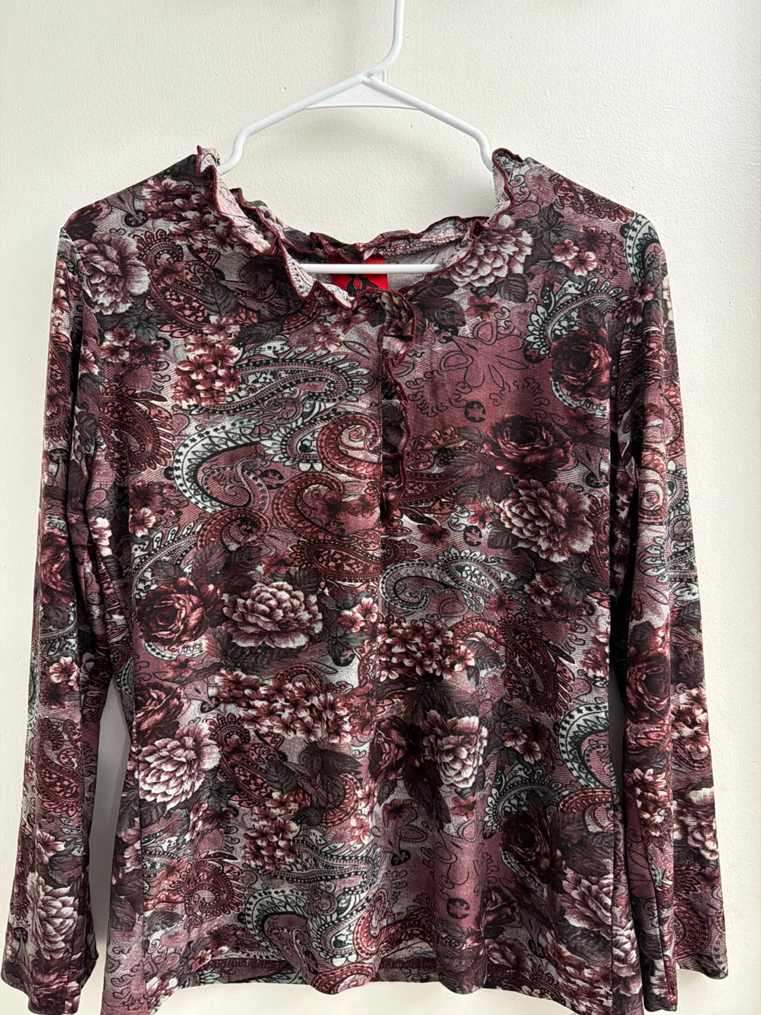 Women's Floral Print Long Sleeve Top