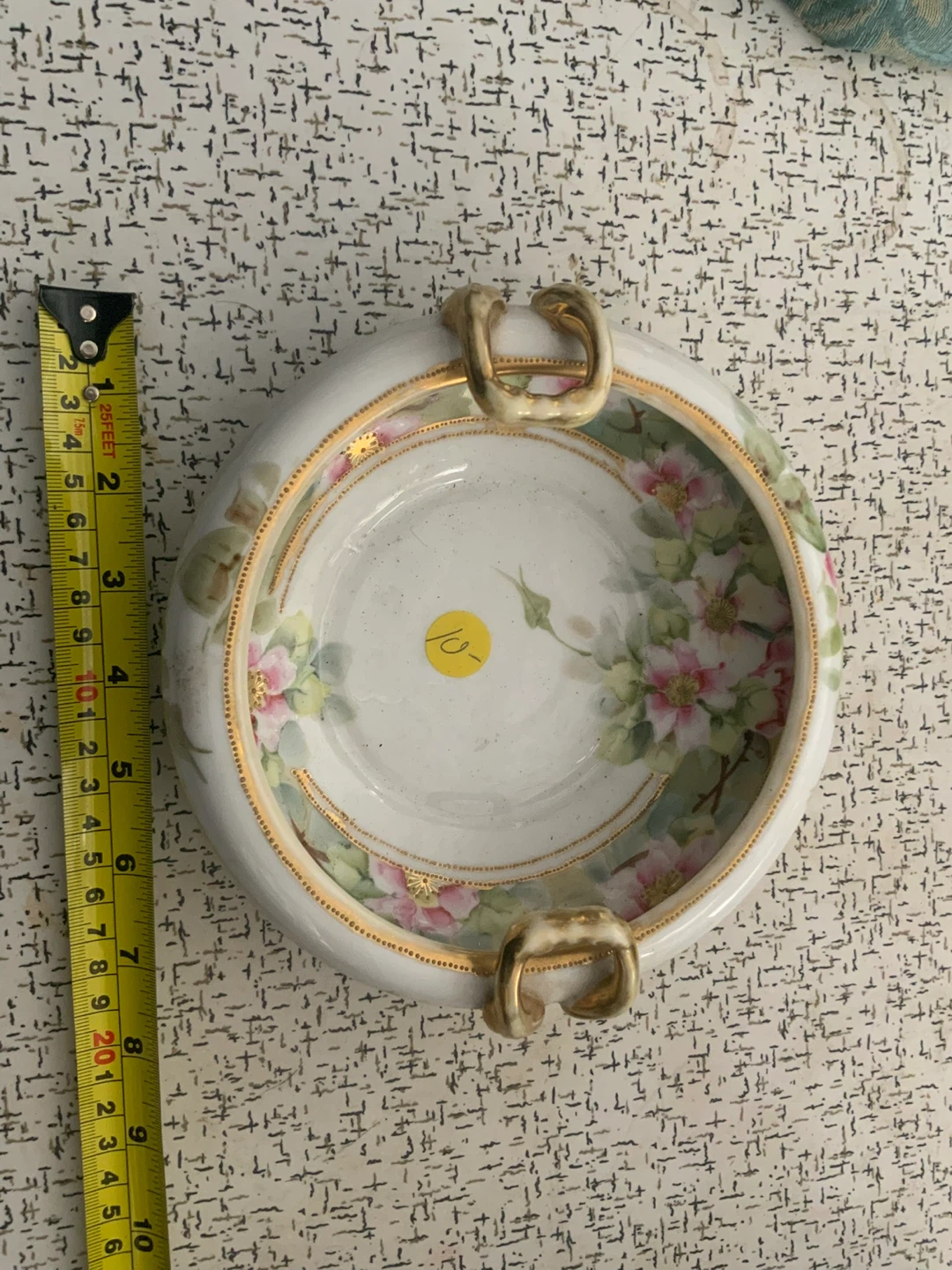 Hand Painted Nippon Porcelain Ashtray with Gold Trim