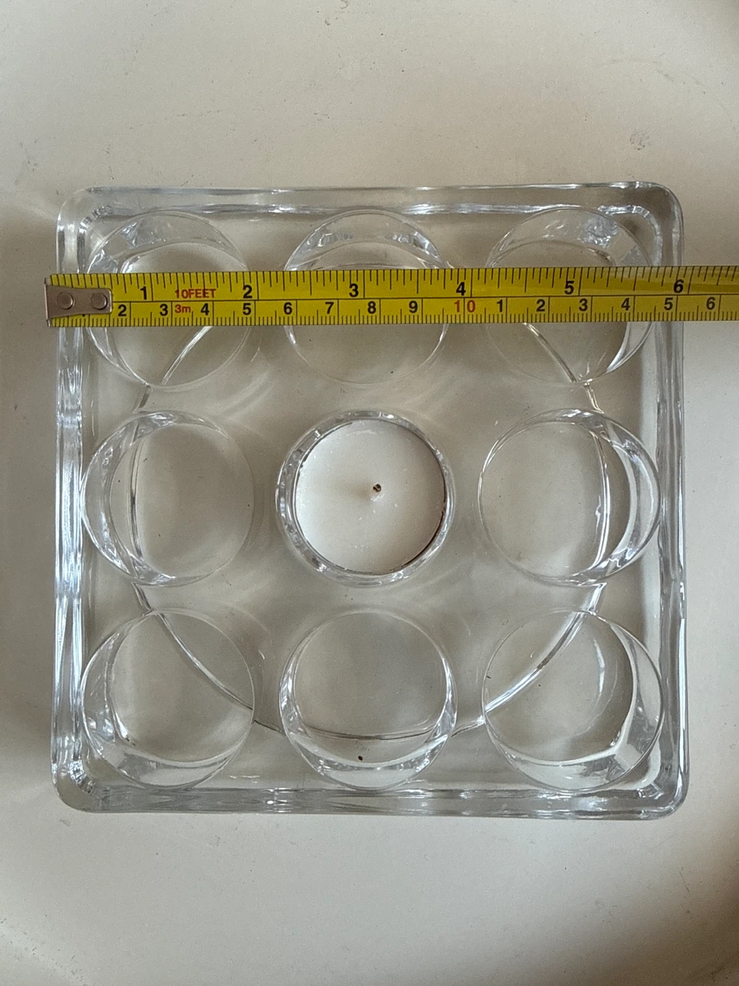 Glass 9-Tealight Candle Holder - photo 3