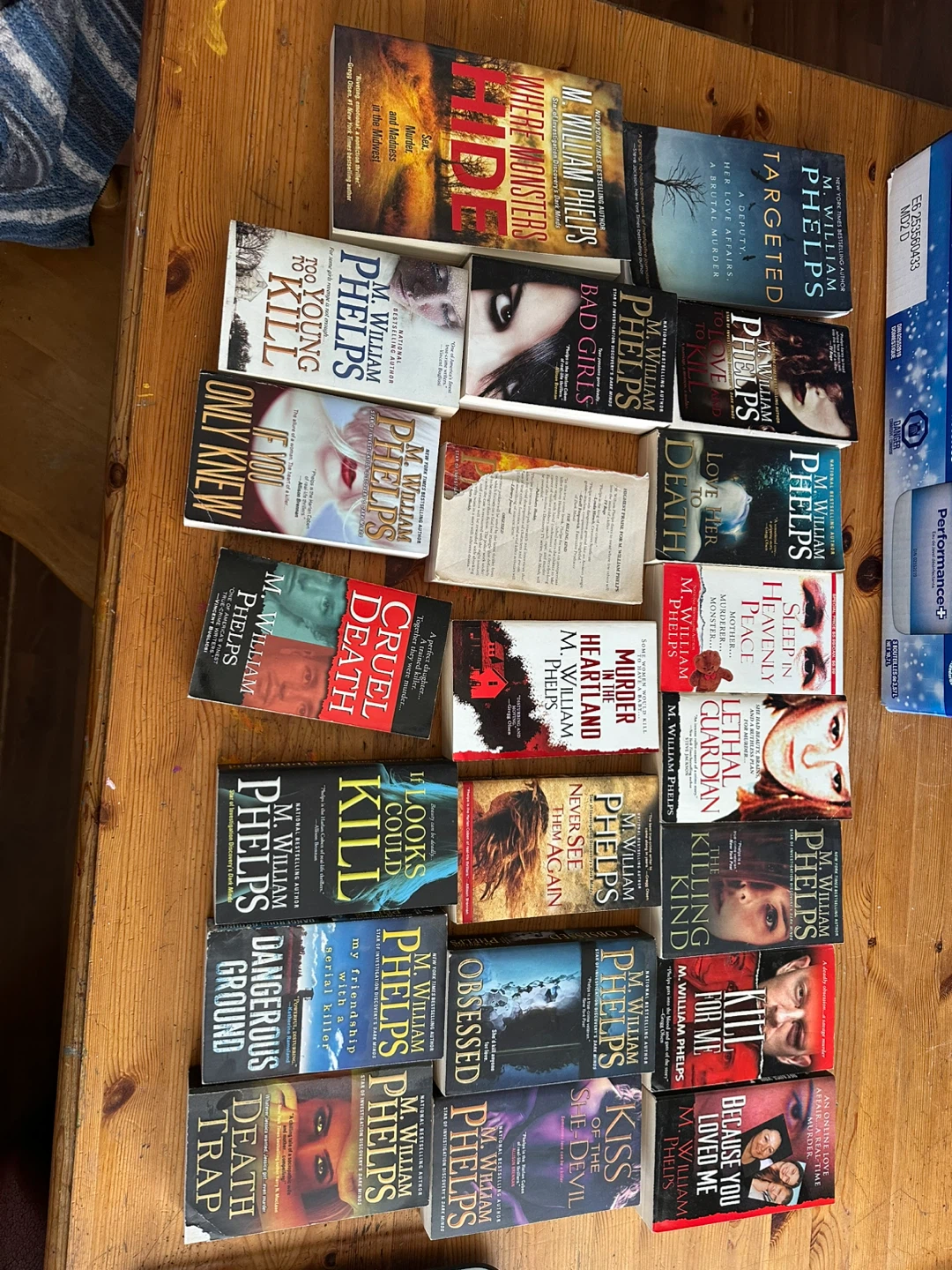 Collection of M. William Phelps Crime Thriller Books