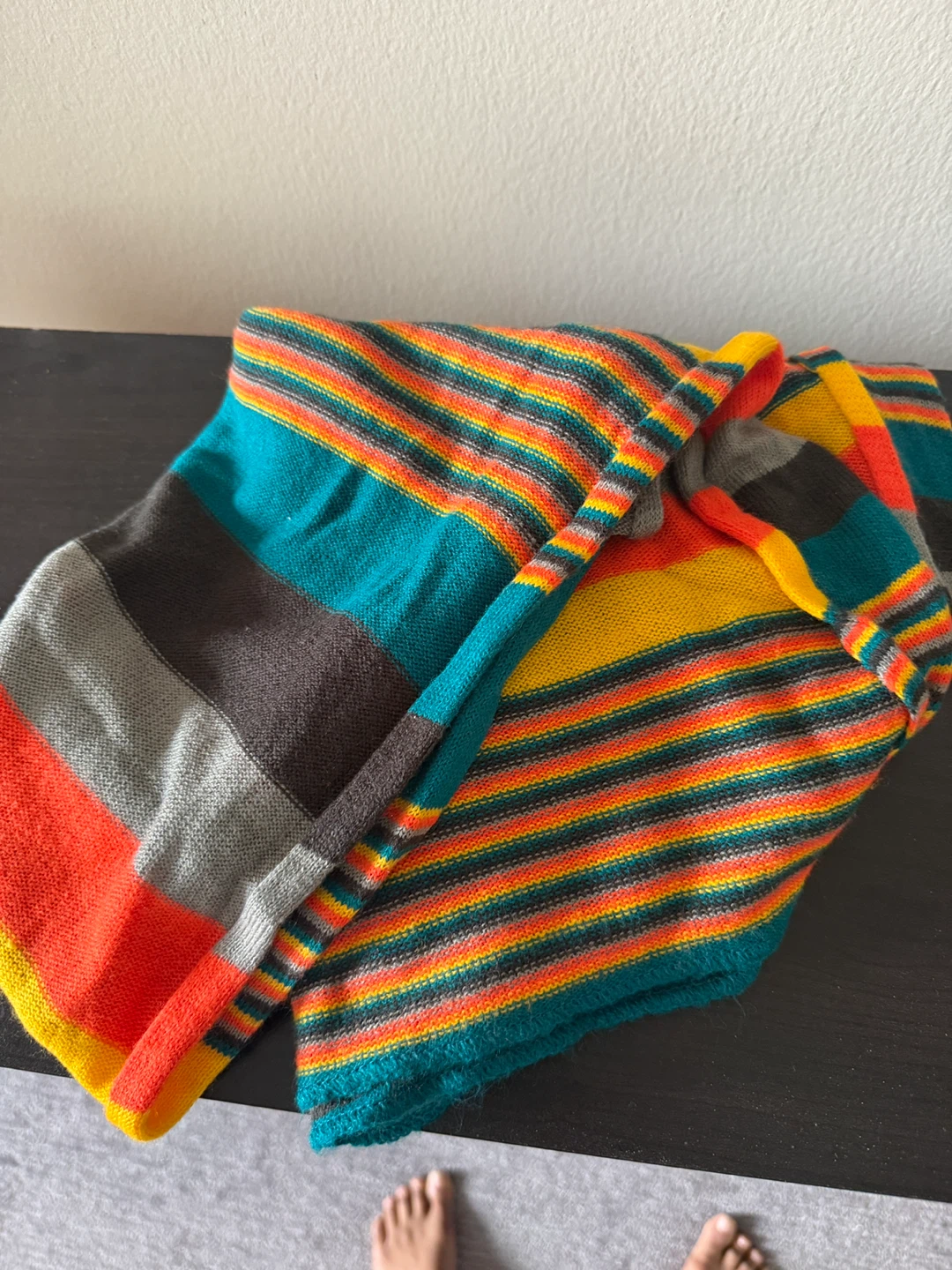 Striped Knit Scarf