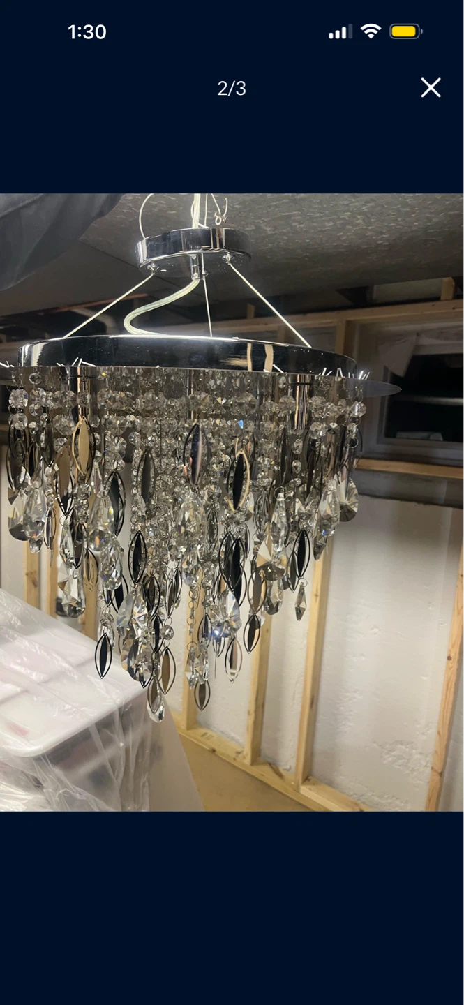 Set Crystal Chandelier Ceiling Light Fixture - photo 2
