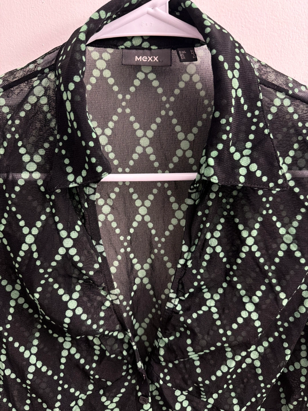 Mexx Women's Mesh Dot Blouse - Size M - photo 5