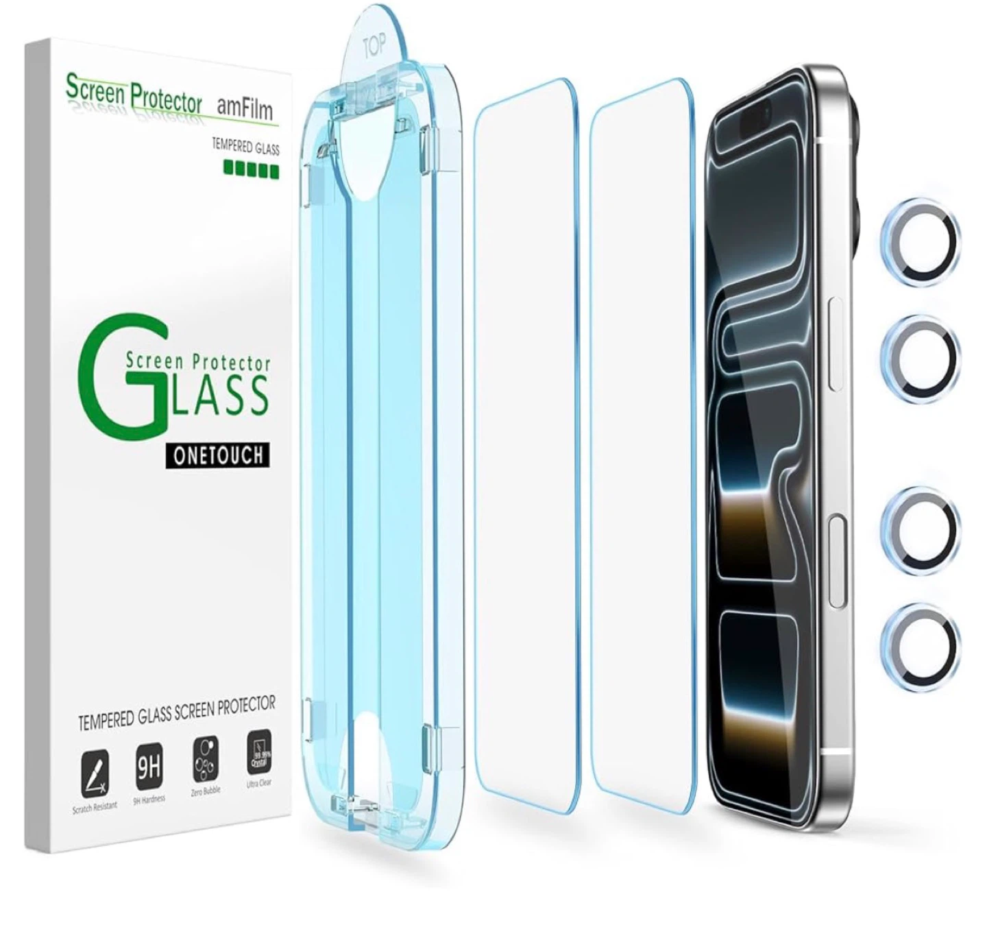 amFilm 4-IN-1 Screen Protector for iPhone 17 Pro 6.3"