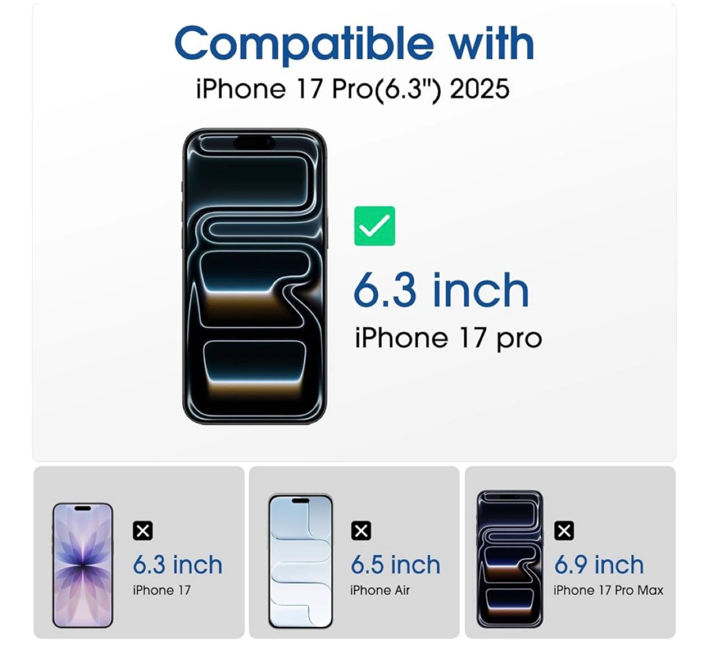 amFilm 4-IN-1 Screen Protector for iPhone 17 Pro 6.3" - photo 2