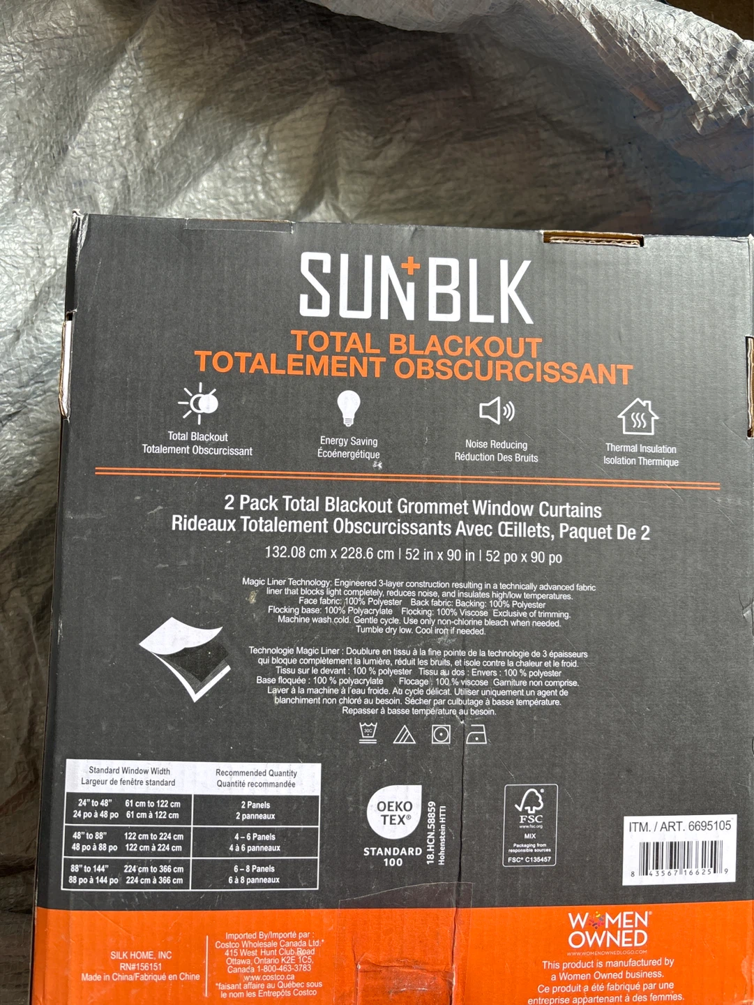 SUN+BLK Total Blackout Grommet Window Curtains - 2 Pack - photo 2